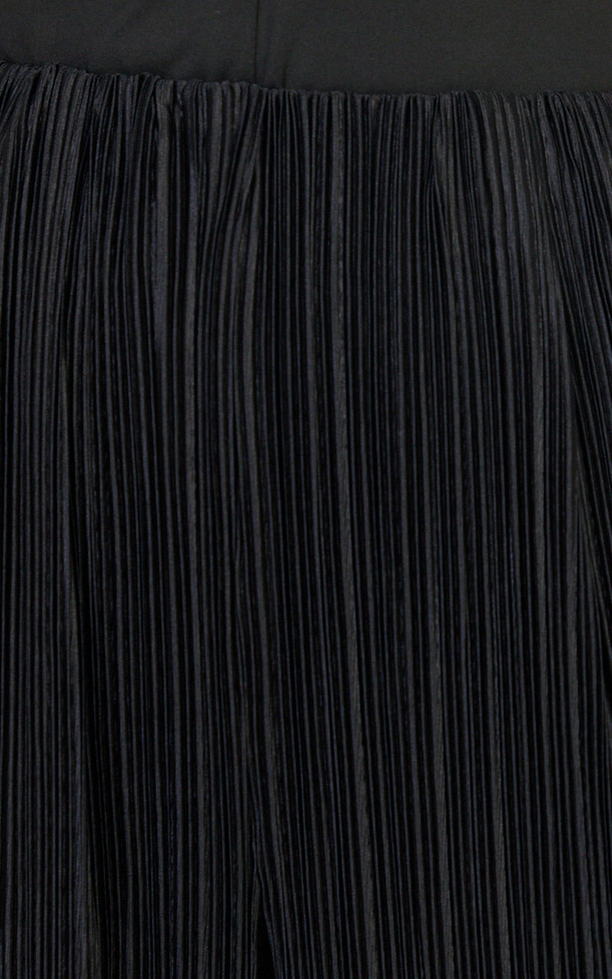 Tessie Pants - High Waist Plisse Relaxed Pants in Black