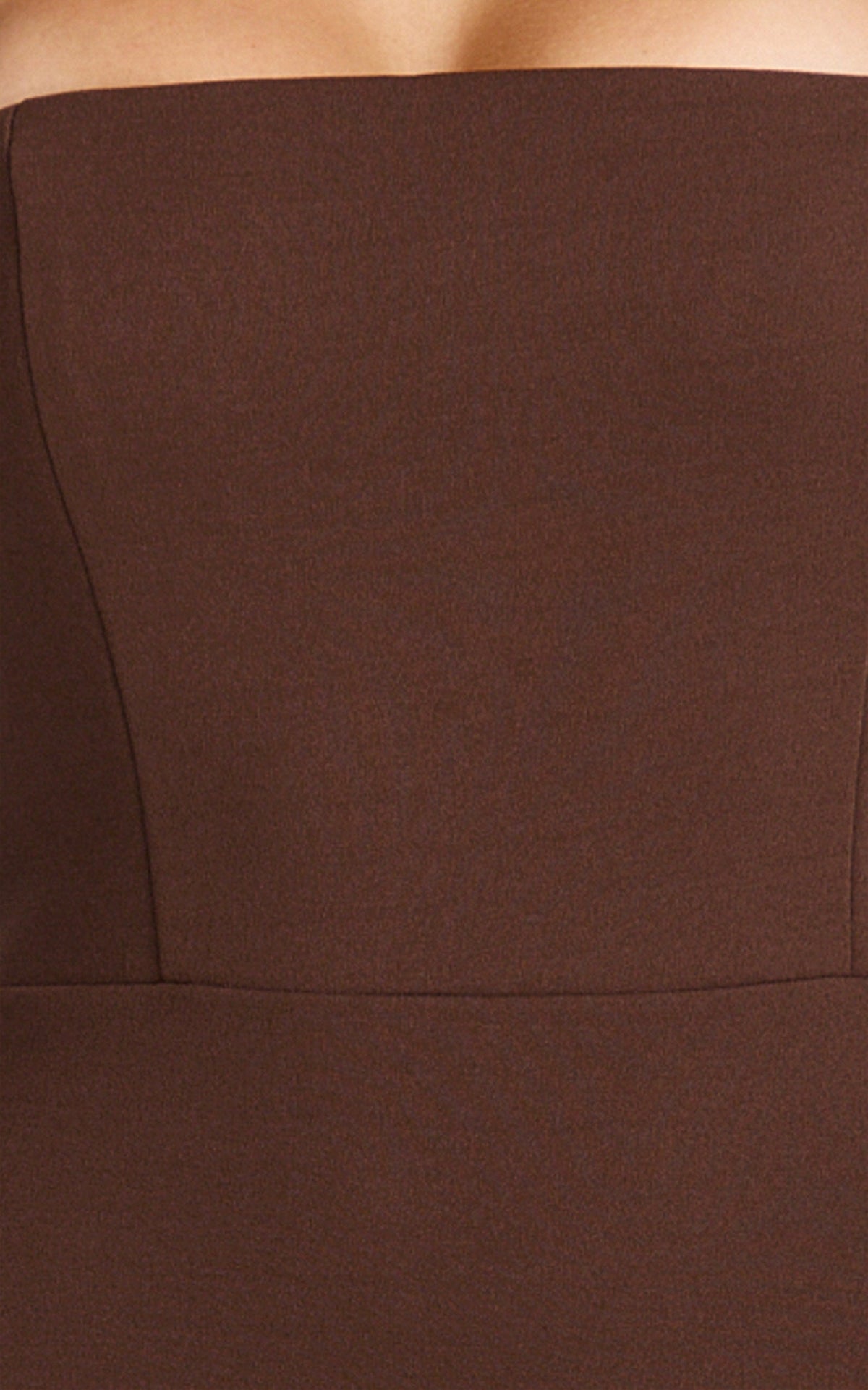 Salome Midi Dress - Halter Neck Column Dress in Chocolate
