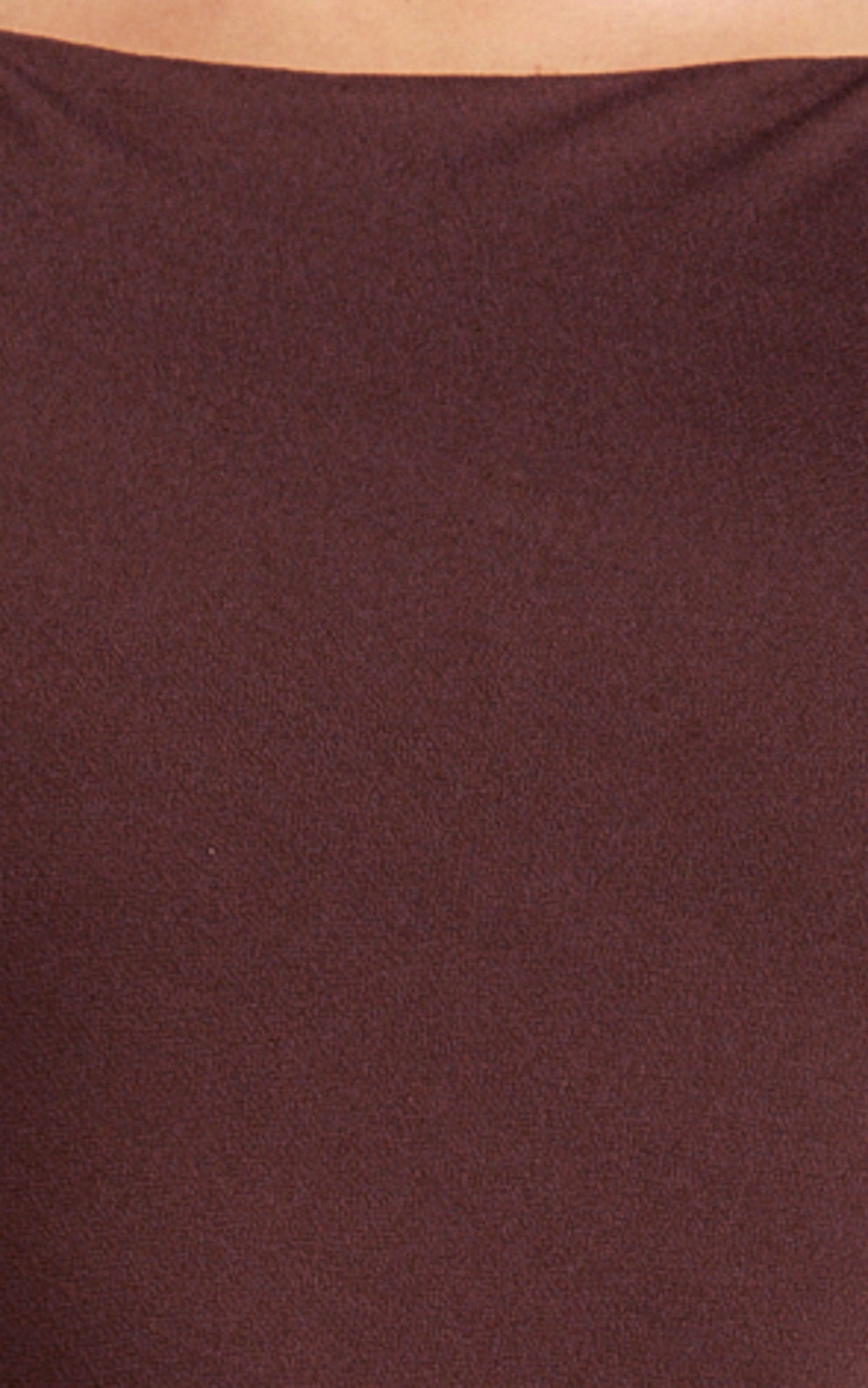 Audette Maxi Dress - Boat Neck Ruched Fitted Dress in Chocolate