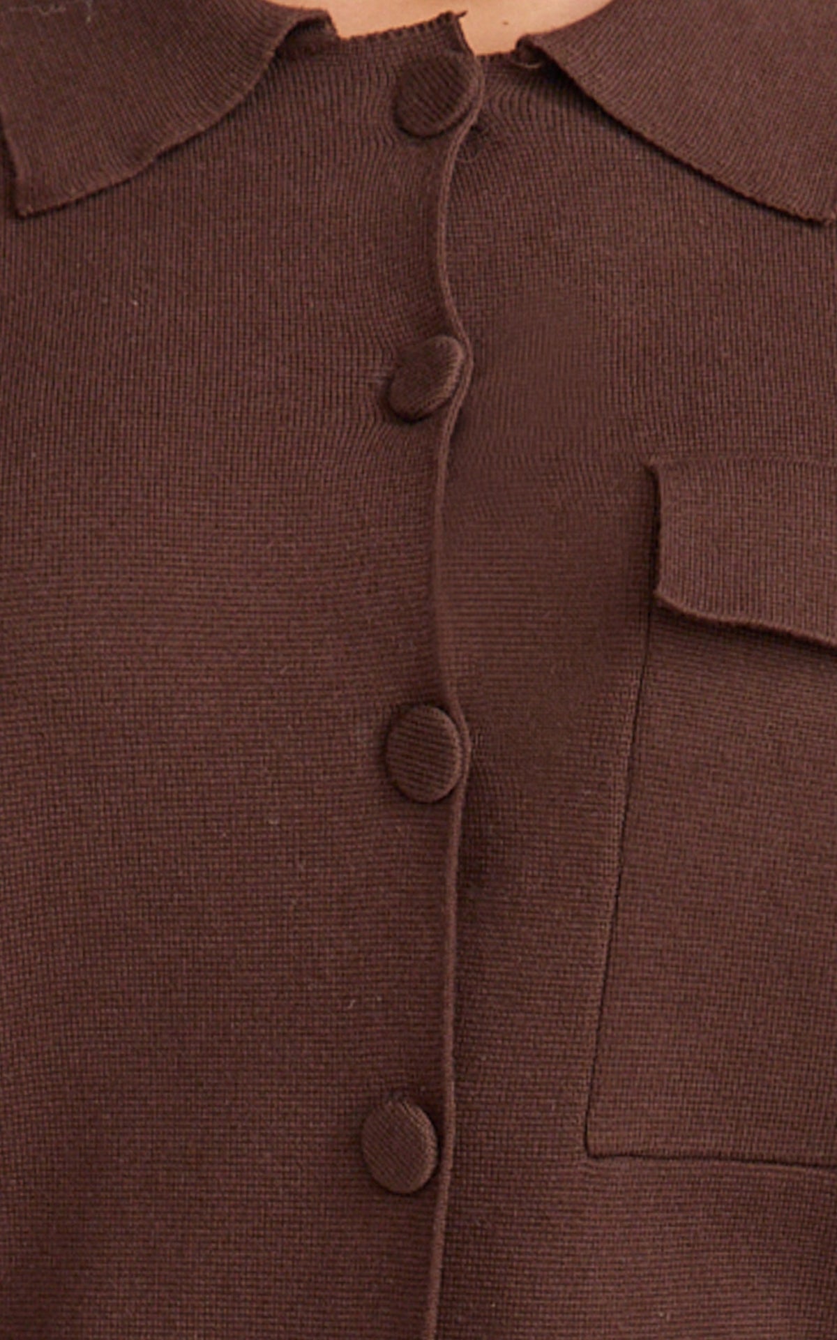 Isabel Top - Long Sleeve Oversized Knit Top in Chocolate