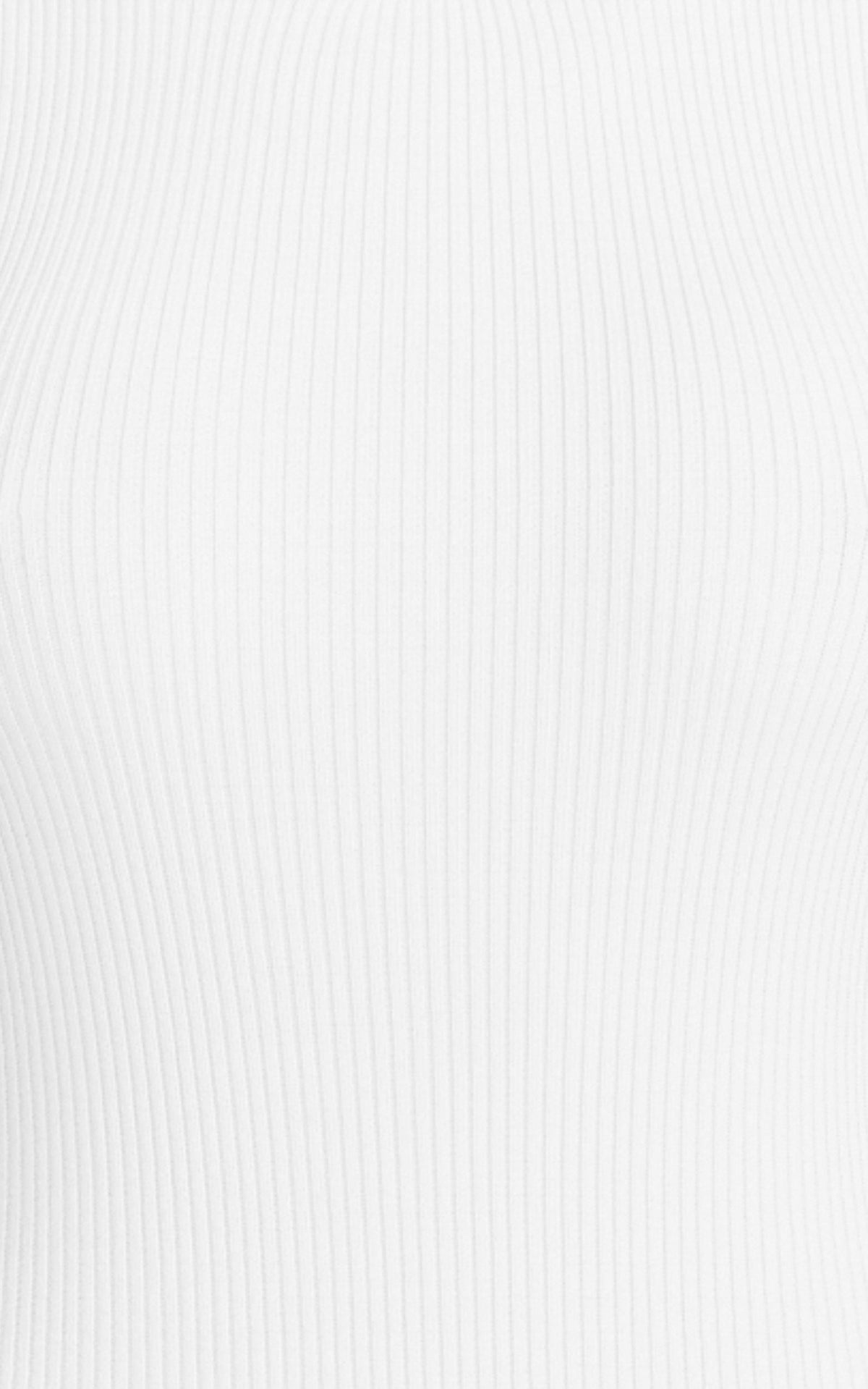Lanie Midi Dress - Knitted Crew Neck Short Sleeve Dress in Cream