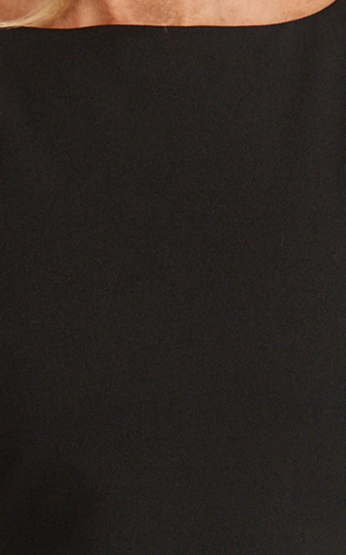 Indi Maxi Dress - Boat Neck Bodycon Dress in Black