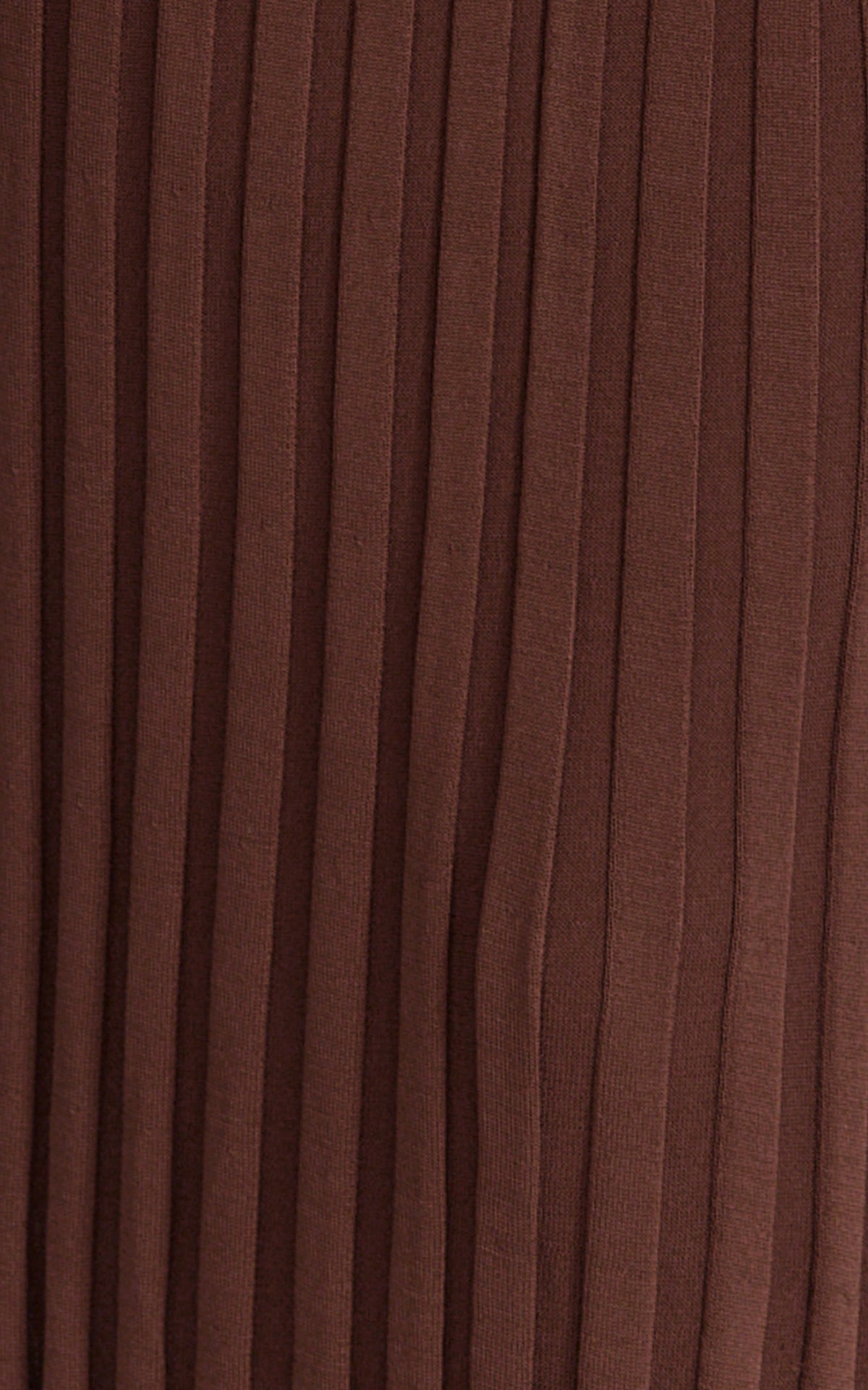 Astra Maxi Dress - V Neck Long Sleeve Knit Dress in Chocolate