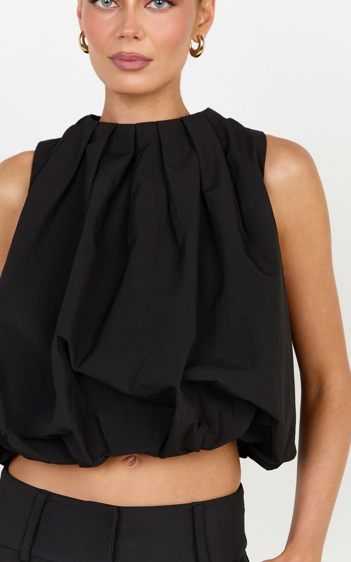 Lioness - Beverly Bubble Top in Noir