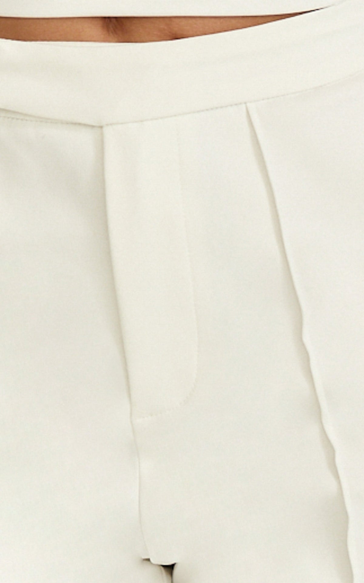 Arabella Pants - Capri Slim Fit Side Split Pants in White