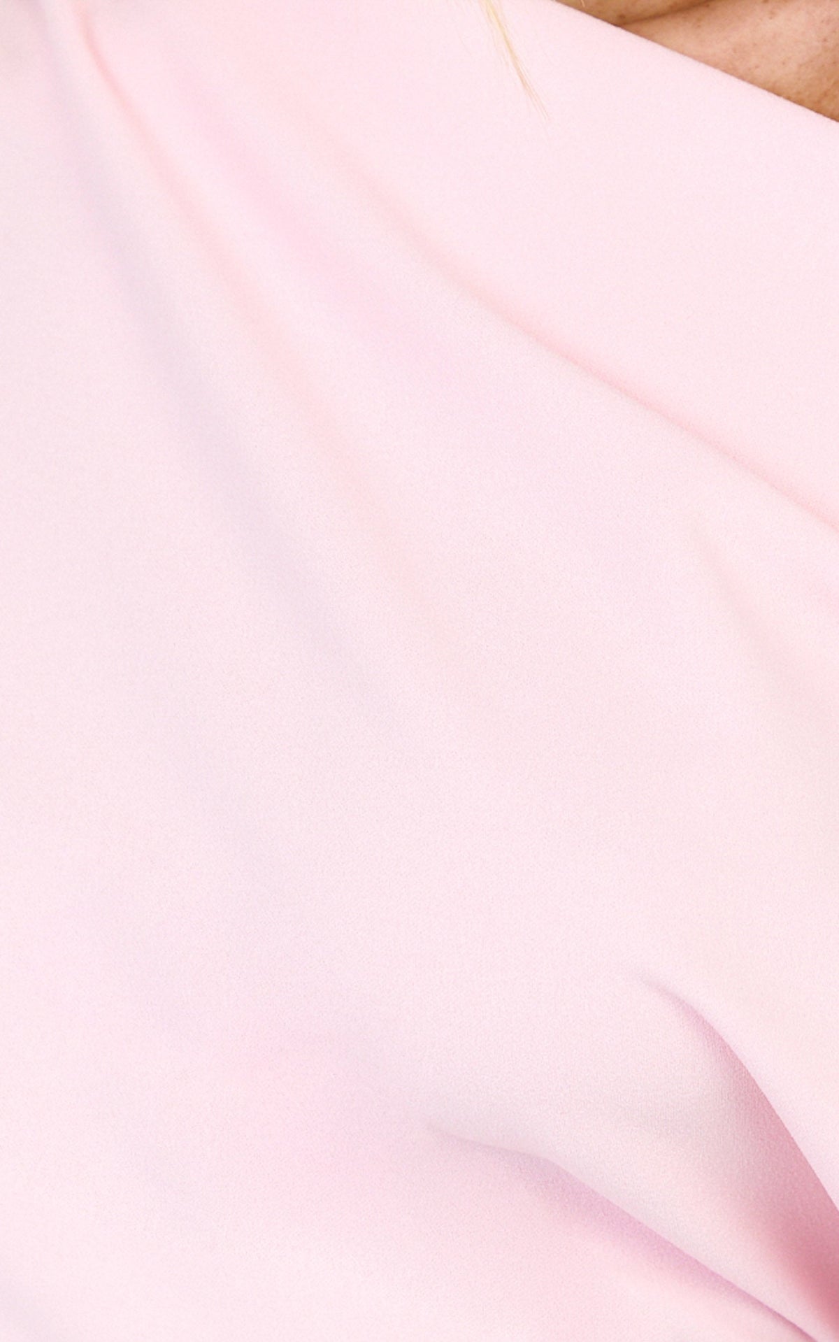 Nalfie Mini Dress - Tipped Shoulder Jersey Drape Dress in Pink
