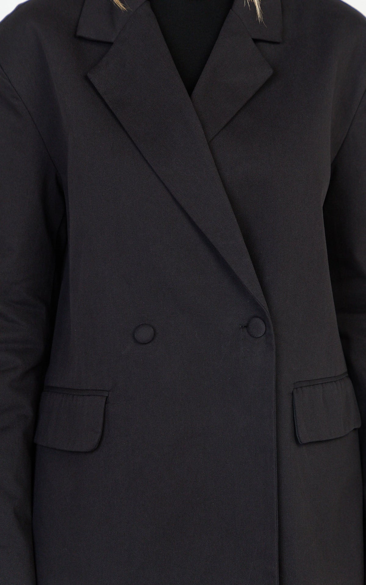 Virginia Jacket - Oversized Double Breasted Blazer in Black