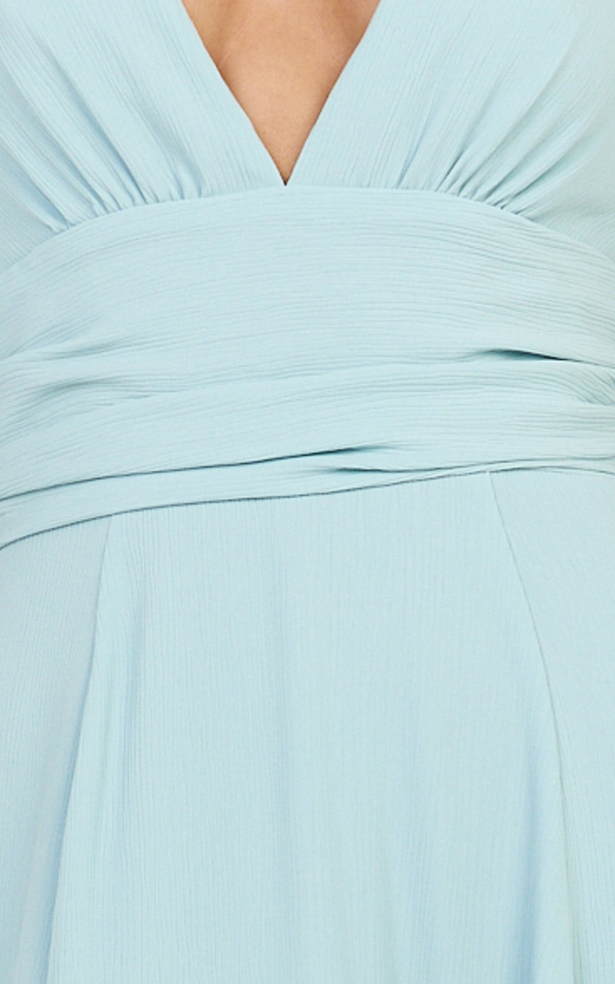 Vivia Maxi Dress - Gathered Waist Halter Dress in Blue