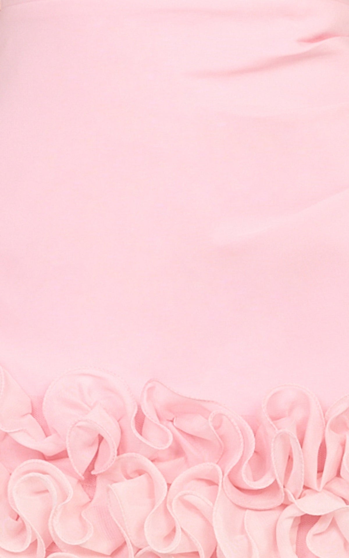Inaya Mini Dress - Strapless Flounce Hem Dress in Pink