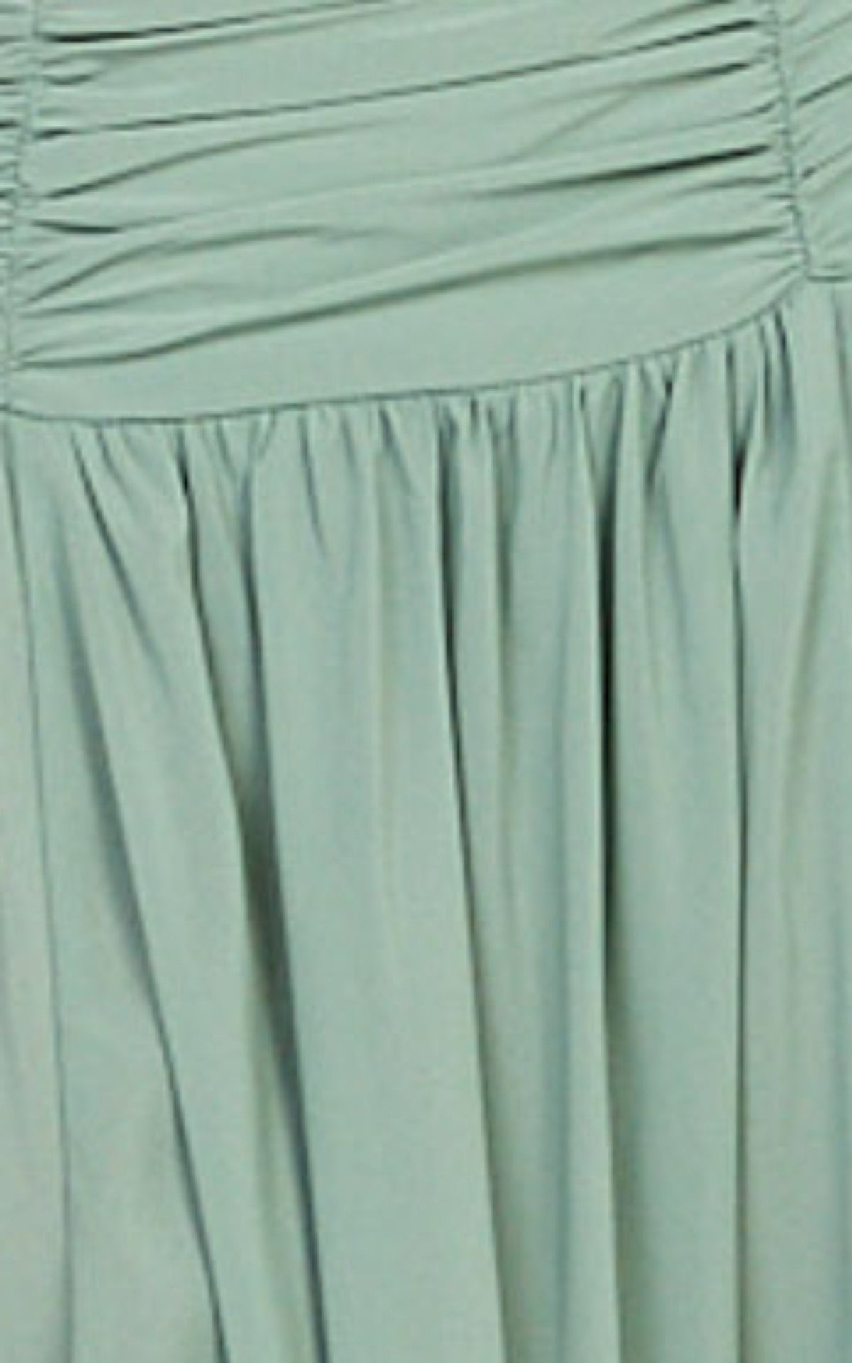 Melanie Maxi Skirt - Gathered Yoke Skirt in Green