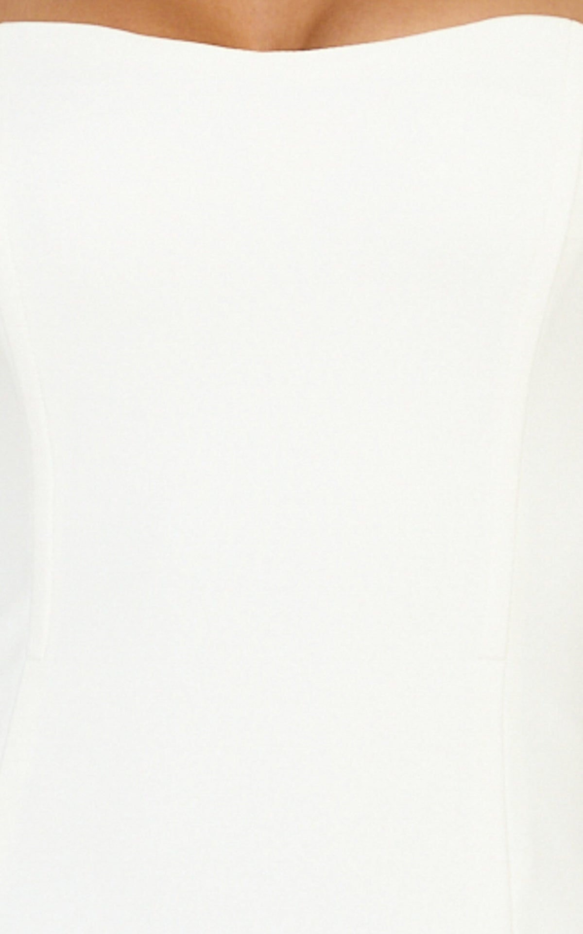 Jocelyn Maxi Dress - Strapless Ruched Fit And Flare Dress in Ivory