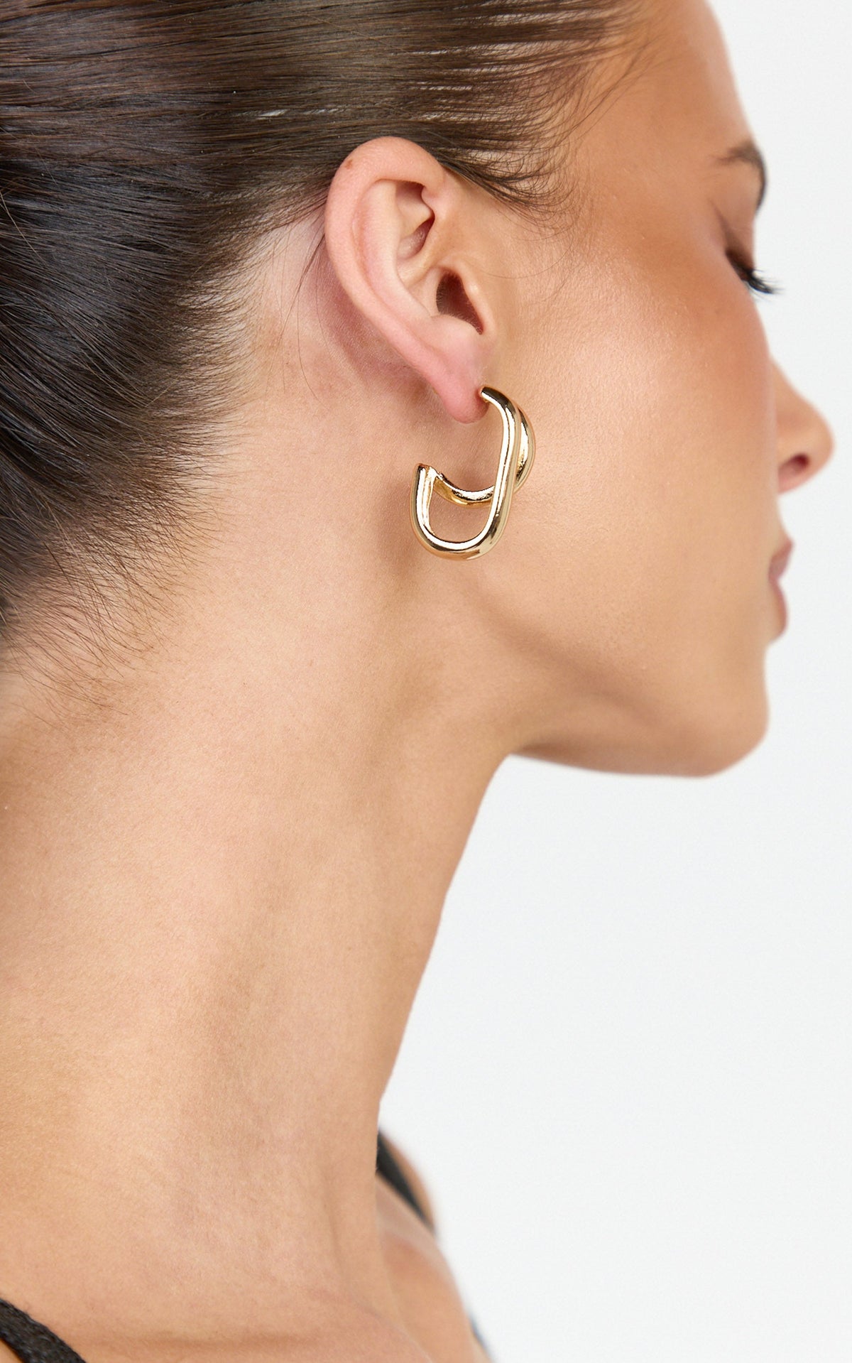 Eileen Earrings - Double Hoop Earrings in Gold