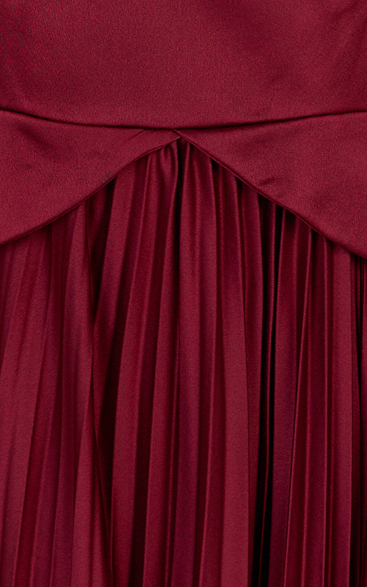 Shay Maxi Dress - Sweetheart Cut Out Pleated Dress in Wine
