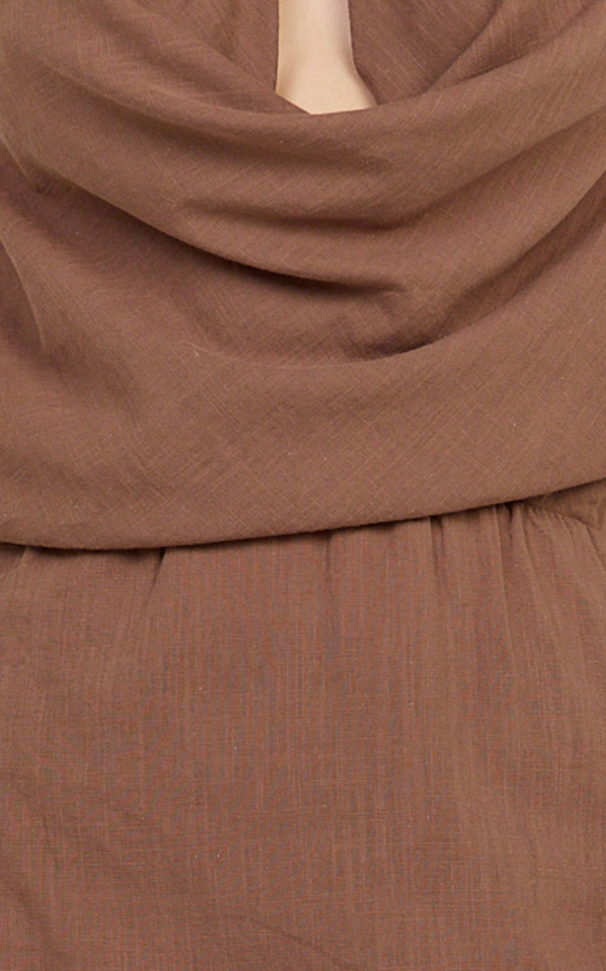 Charlotte Two Piece Set - Cowl Neck Set in Chocolate