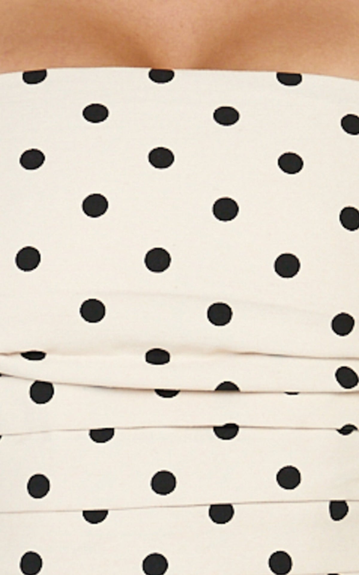 Lillie Two Piece Set - Halter Top And Matching Shorts Set in Black & White polka