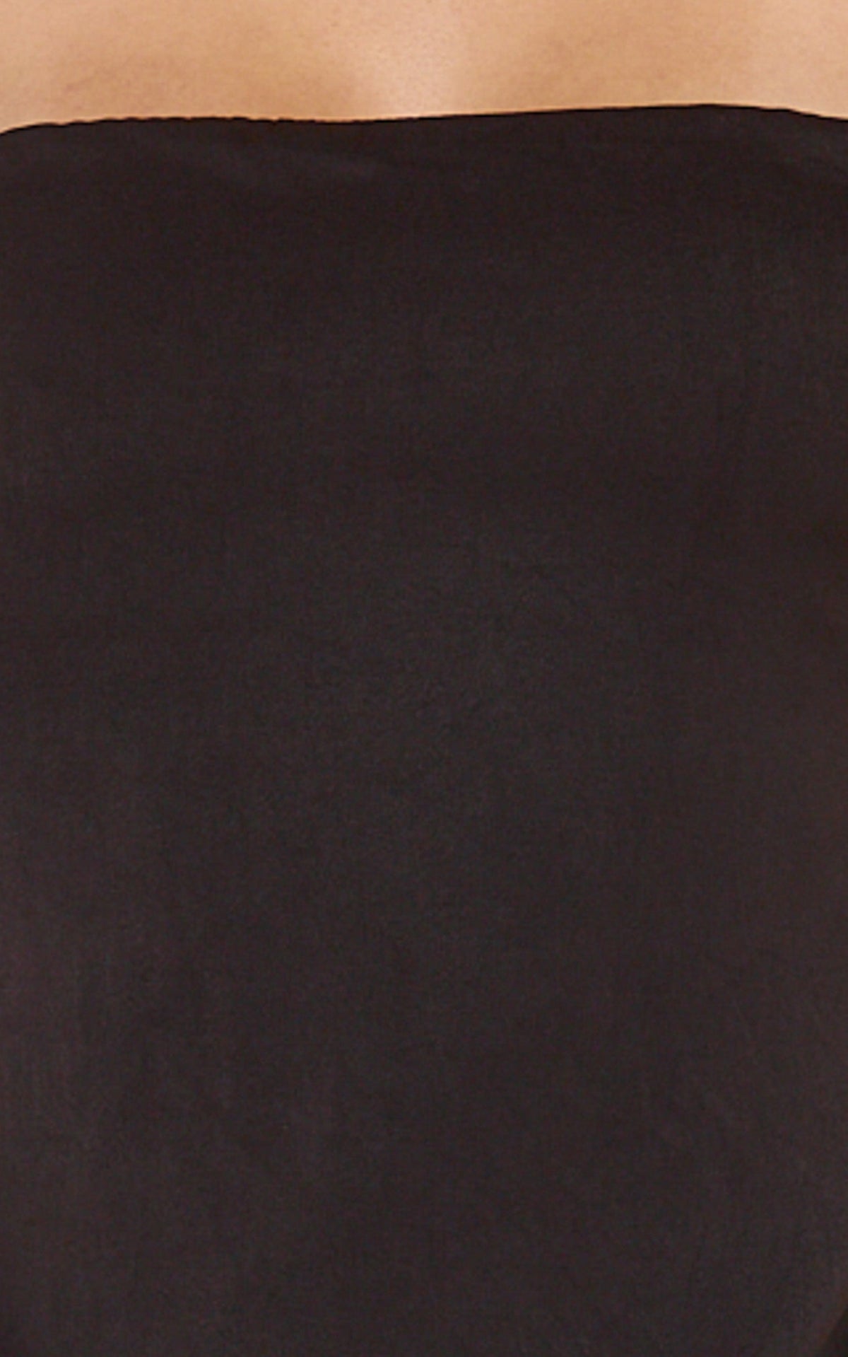 Robyn Top - Strapless Longline Tie Back Top in Chocolate