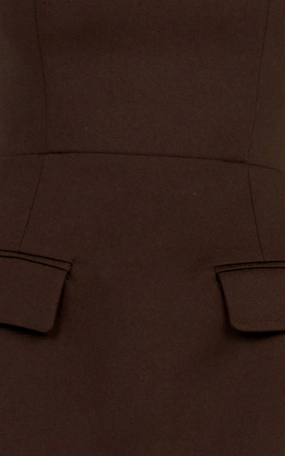 Garrett Mini Dress - Square Neck Fit And Flare Dress in Dark Chocolate