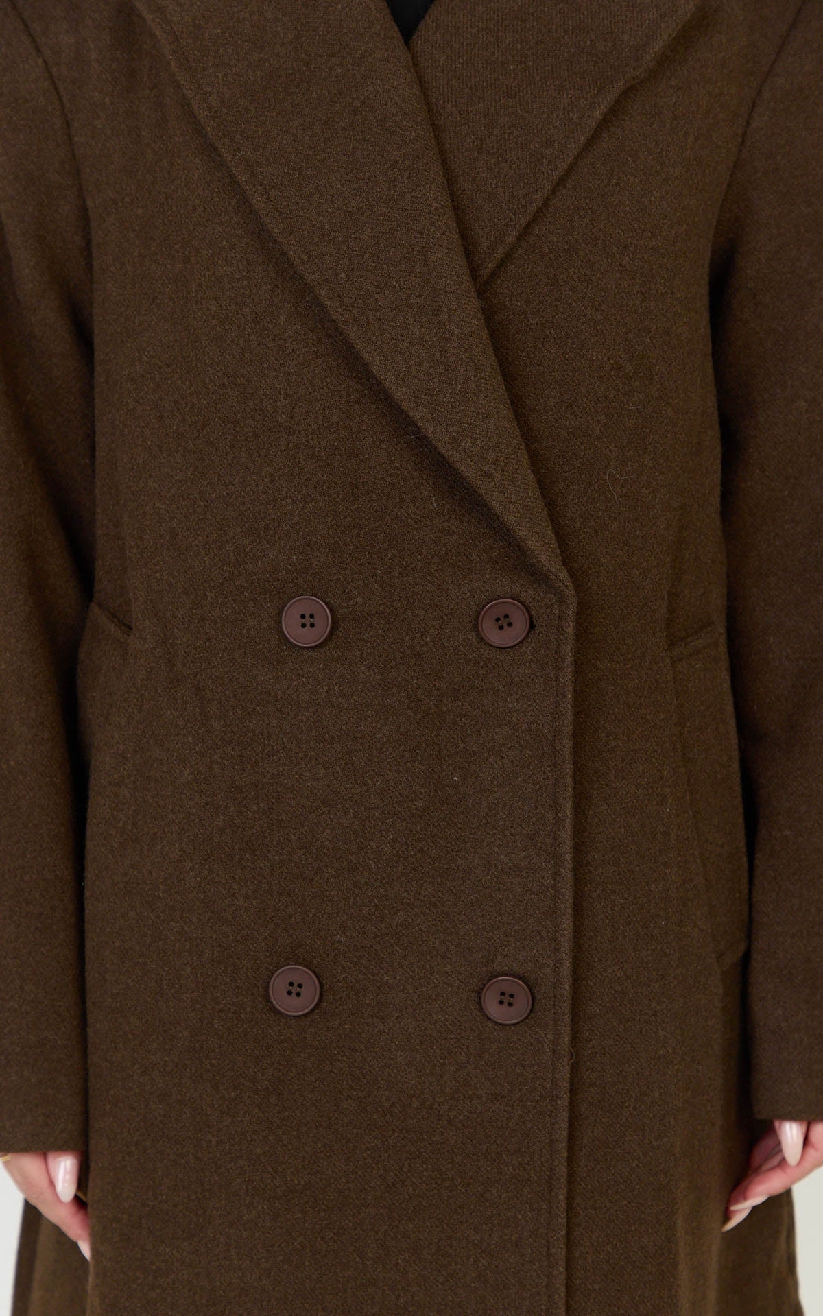 Eloise Coat - Oversized Longline Tailored Coat in Mocha Brown