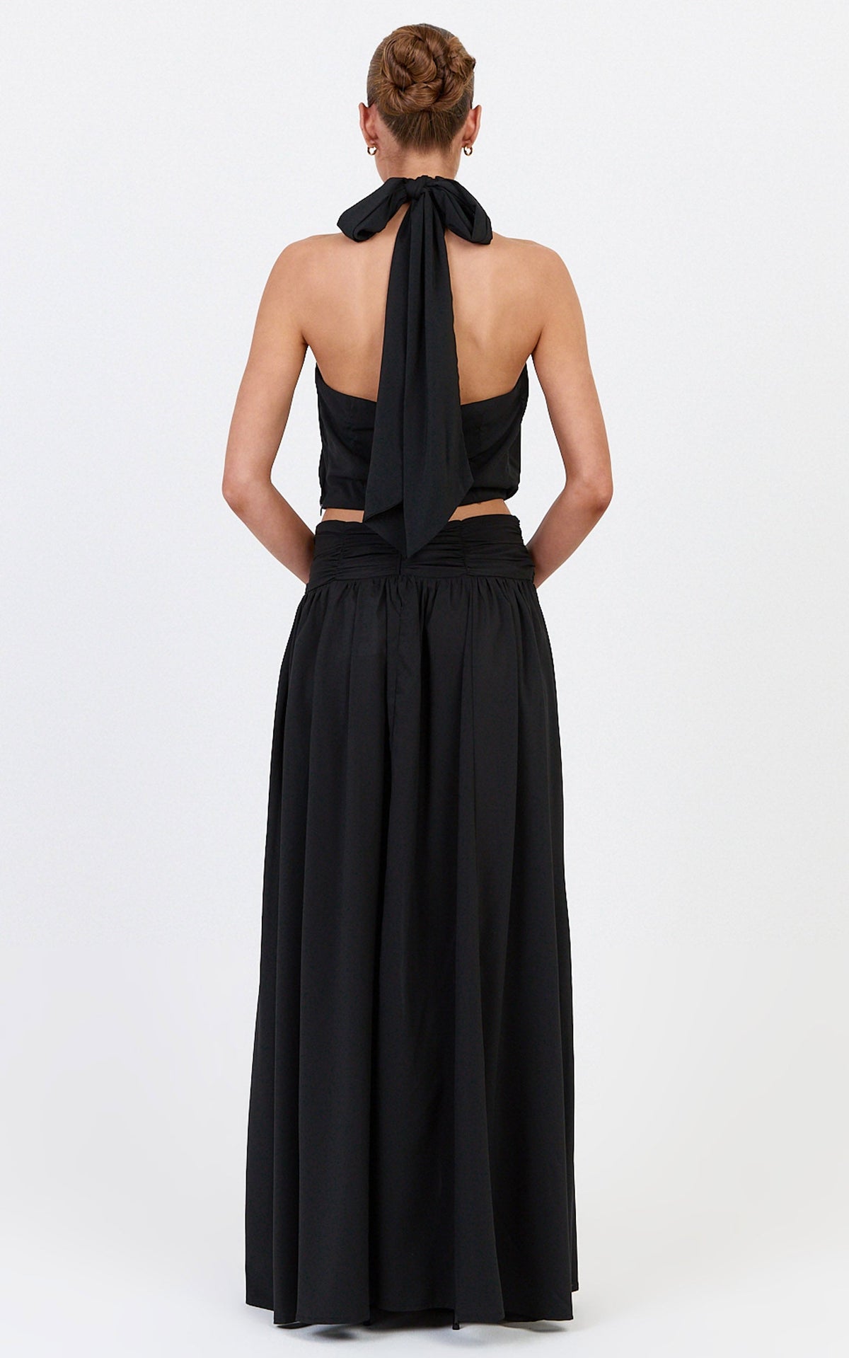 Melanie Top - Halter Neck Top in Black