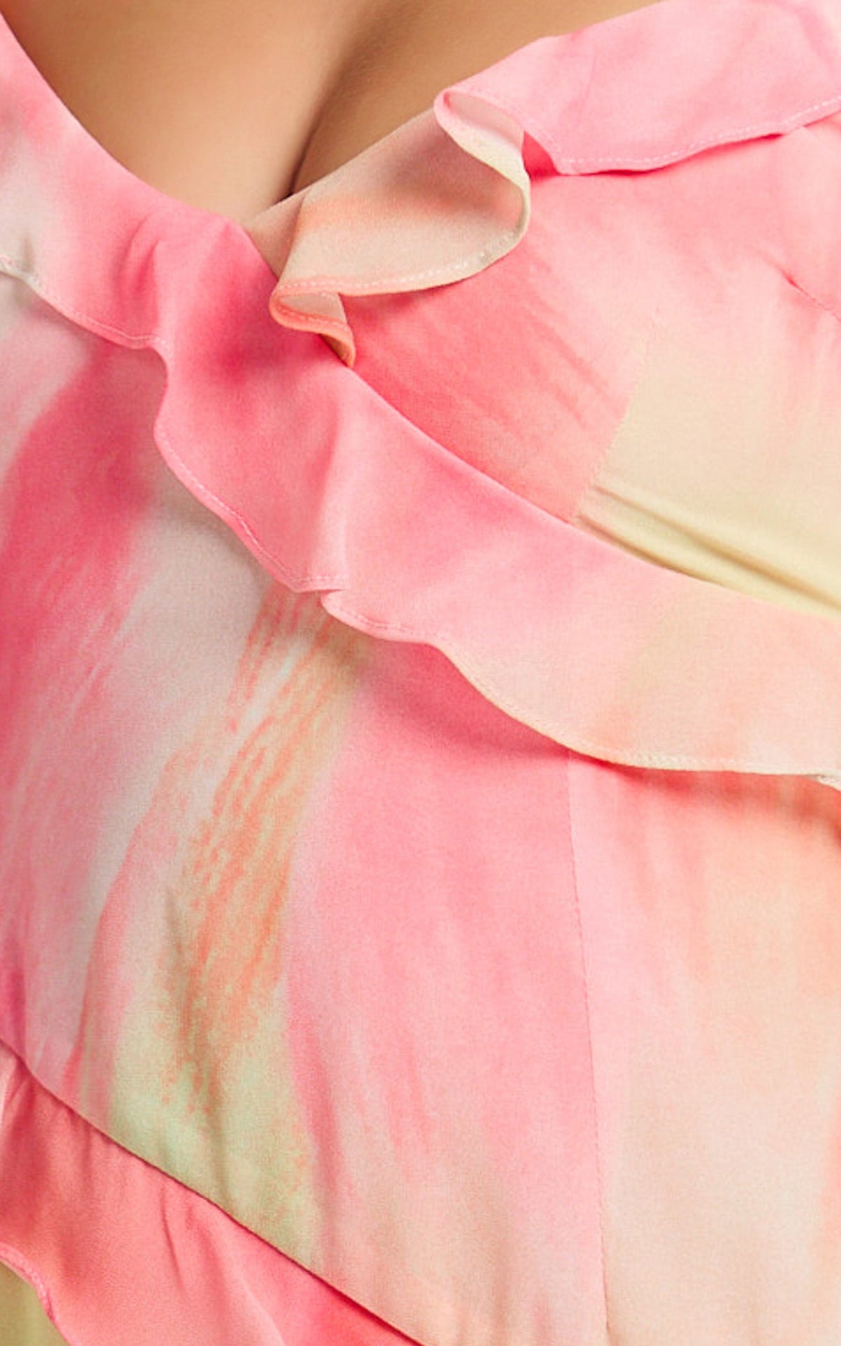 Adele Maxi Dress - Strappy V Neck Ruffle Tiered Dress in Regency Print