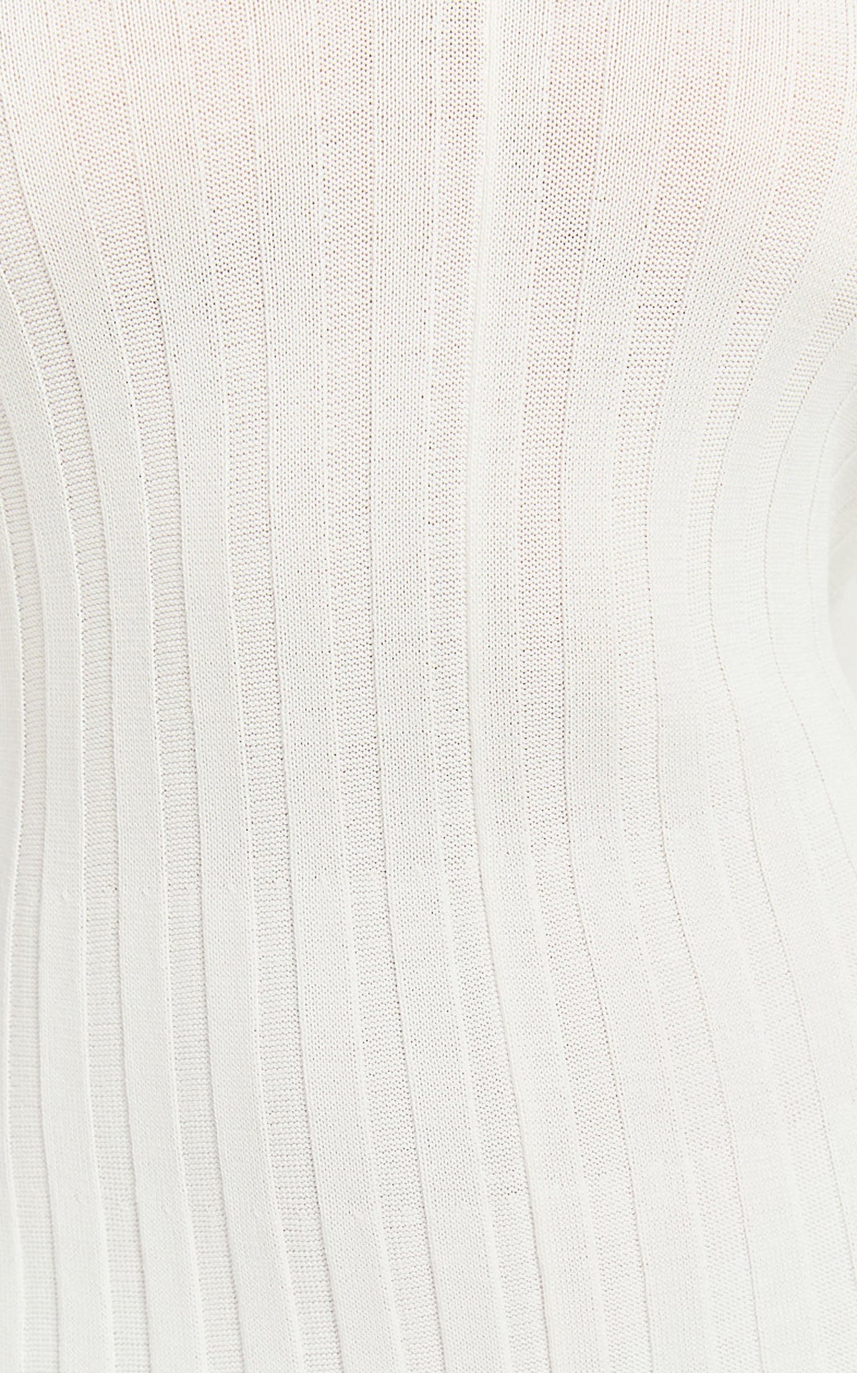 Astra Maxi Dress - V Neck Long Sleeve Knit Dress in White