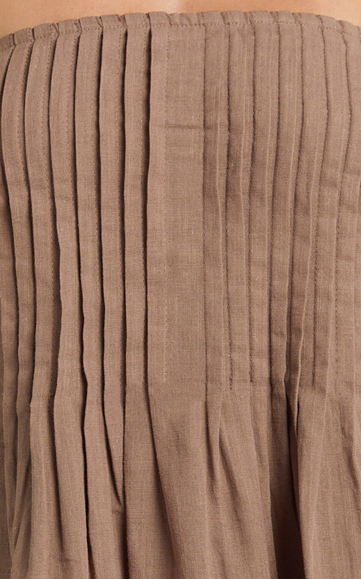 Carli Two Piece Top and Pants Set - Cotton Tube Pant Set in Chocolate