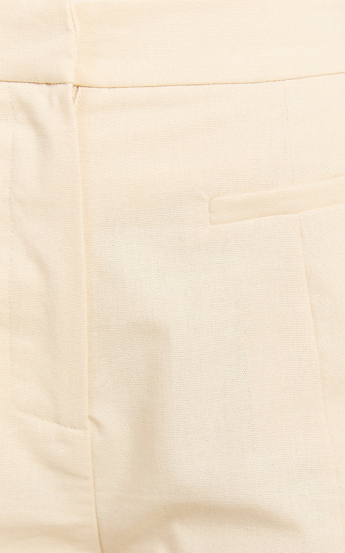 Carter Short - A Line Linen Welt Pocket Shorts in Sand
