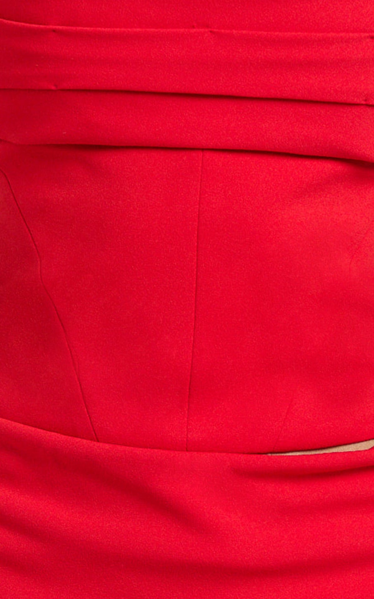 Chelsea Top - Gathered Bust Corset Top in Red