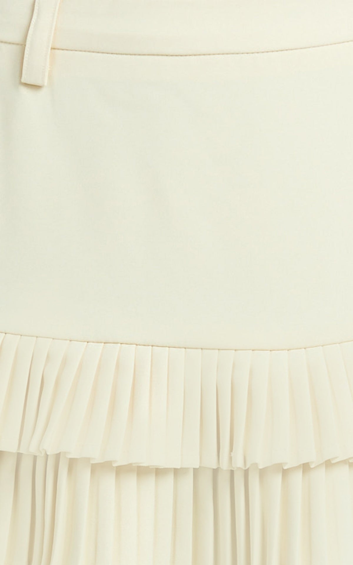 Felicia Mini Skirt - Mid Rise Drop Waist Pleated Skirt in Butter Yellow