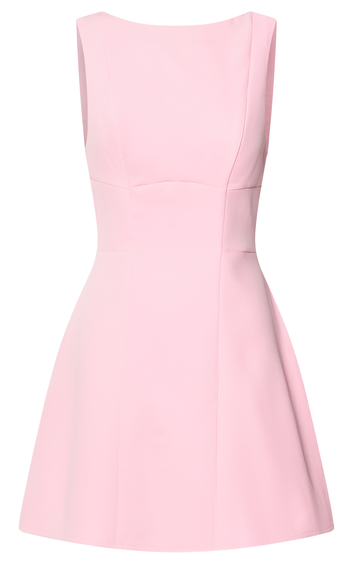 Arisa Mini Dress - High Neck Backless Dress in Pink