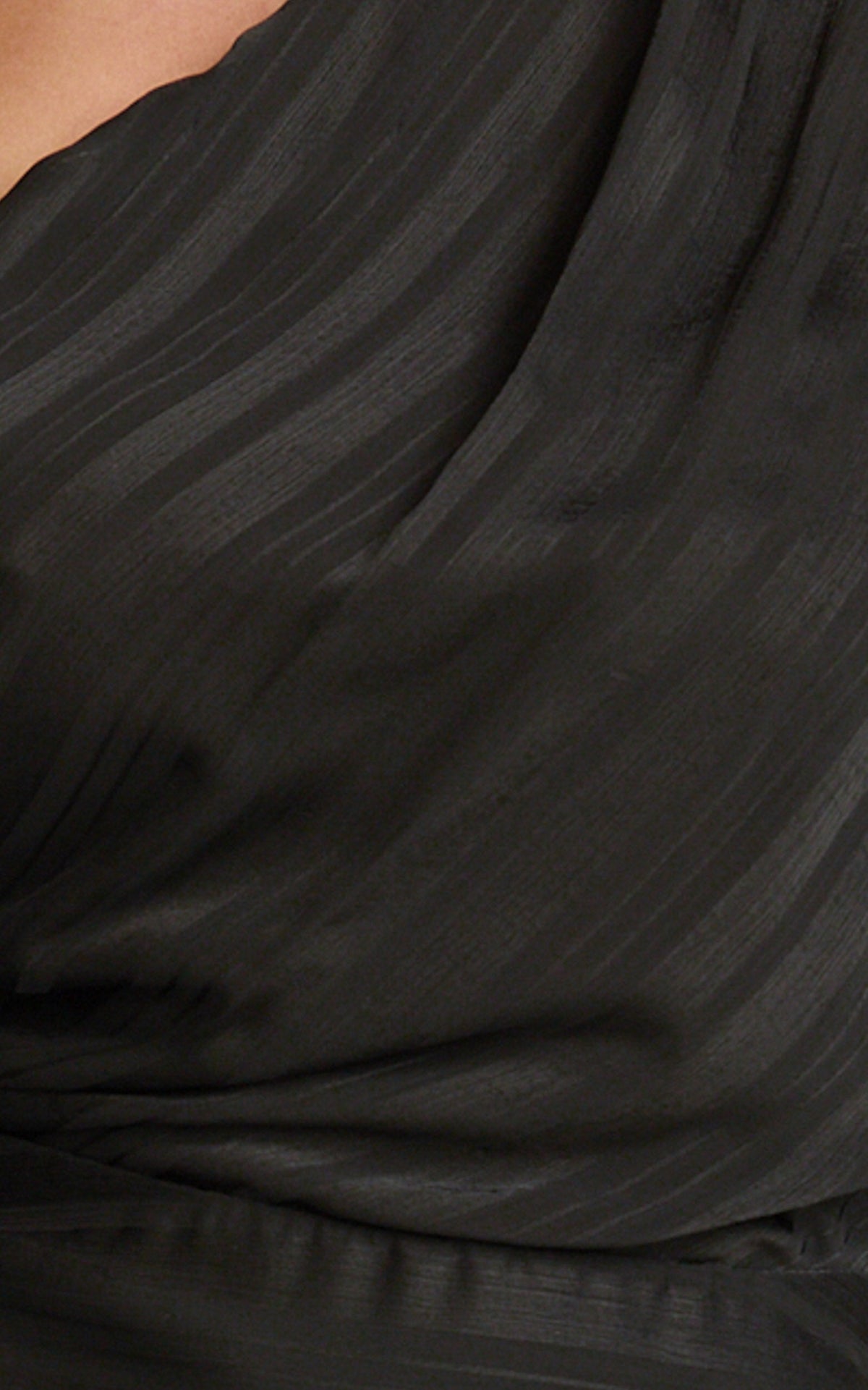 Giselle Mini Dress - Asymmetrical One Shoulder Tie Detail Dress in Black