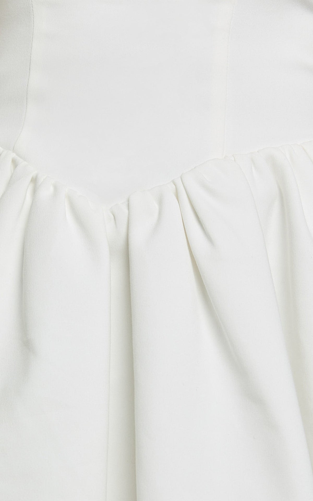 Helda Mini Dress - Halter Tie Neck Corset Panel Dress in White
