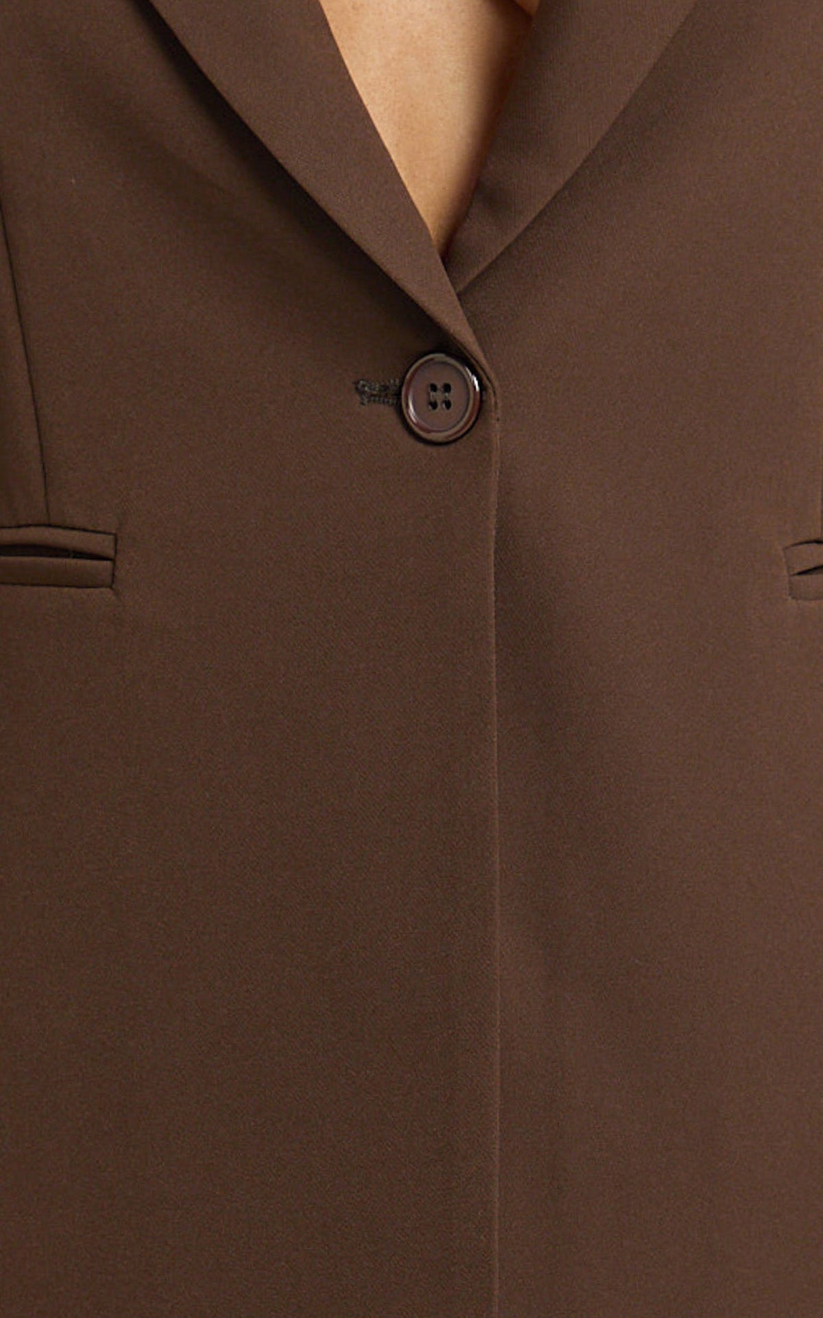 Hermie Blazer - Single Breasted Blazer in Chocolate