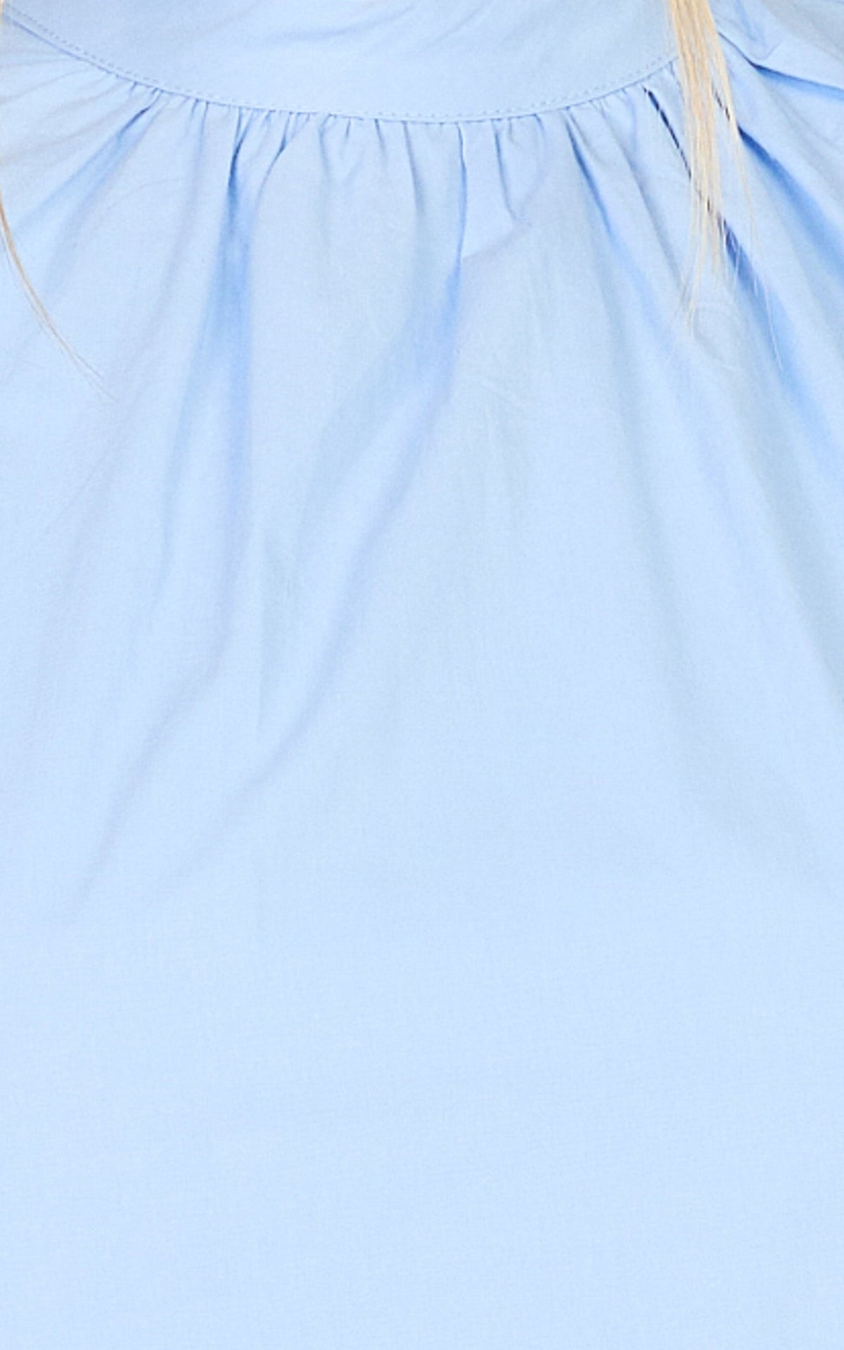 Jacqueline Mini Dress - Sleeveless Tie Detail Smock Dress in Pale Blue