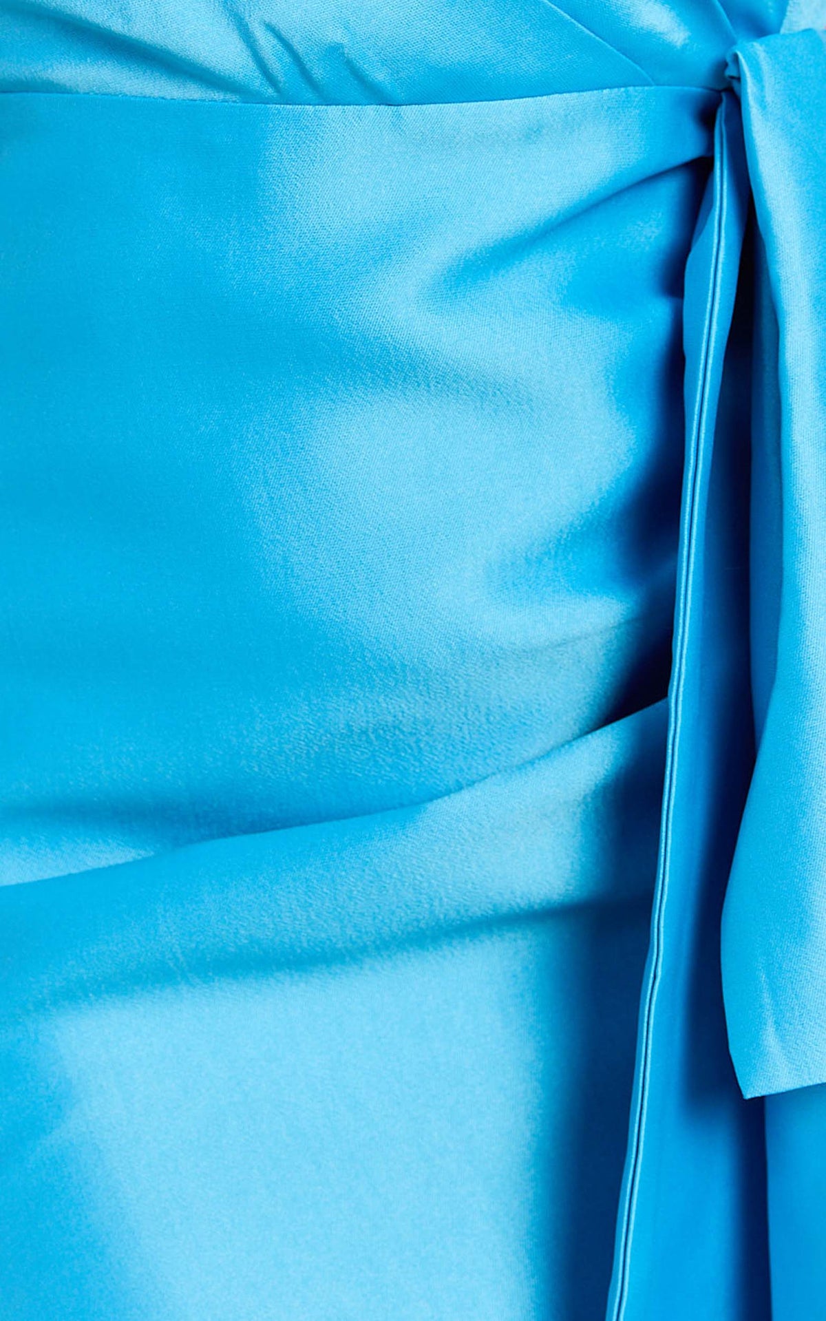 Jayce Mini Dress - Strapless Drape Dress in Blue