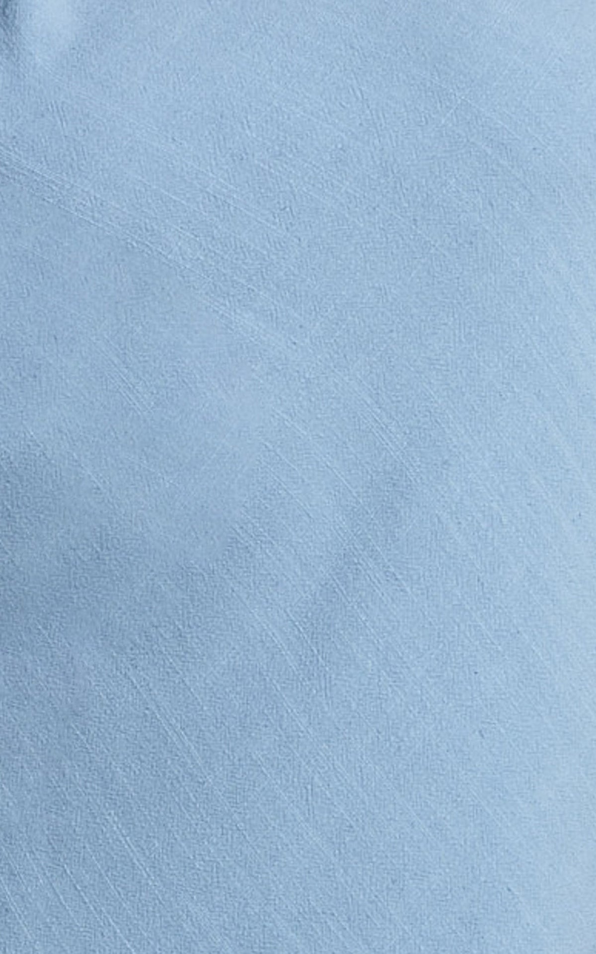 Jessenia Midi Dress - Linen High Neck Dress in Blue