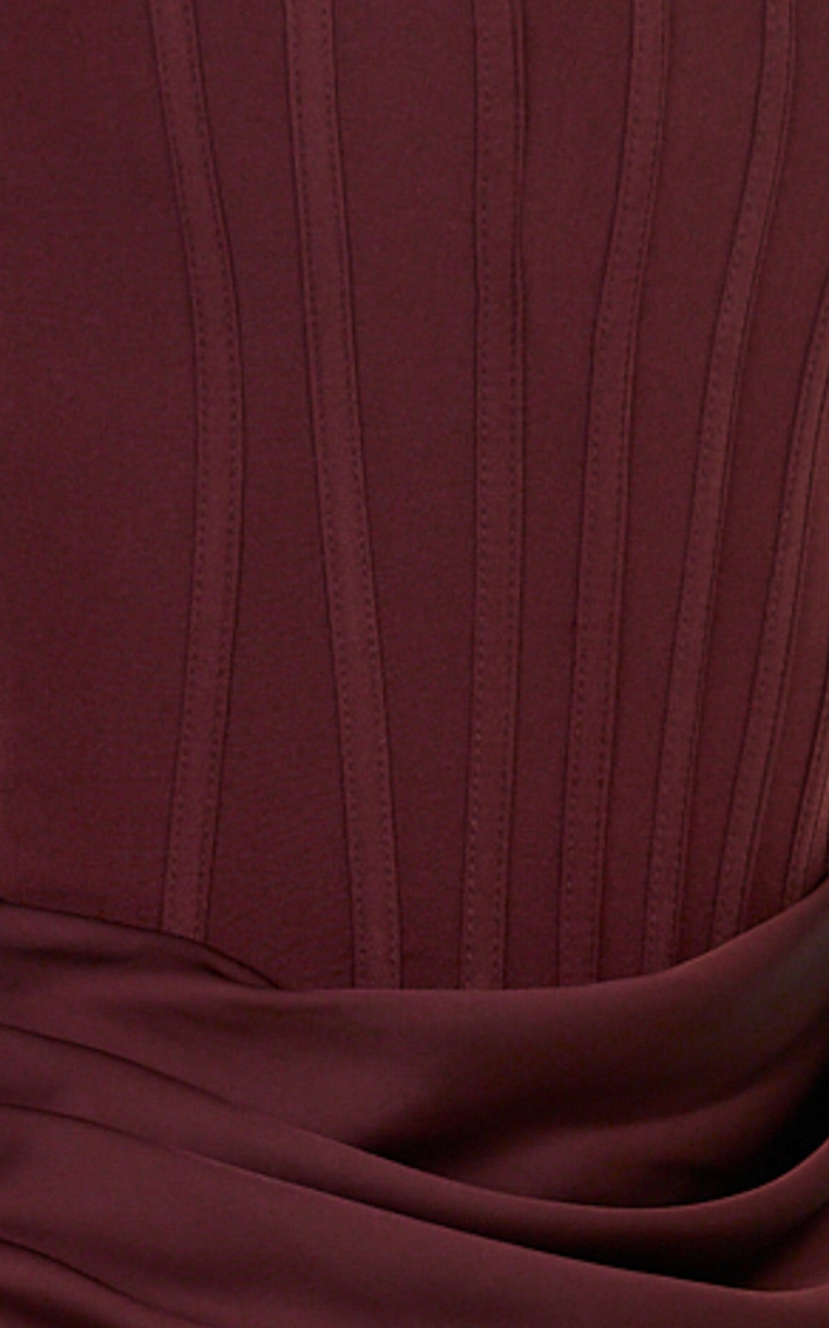 Kailani Maxi Dress - Strapless Corset Bodice Lace Up Back Dress in Chocolate