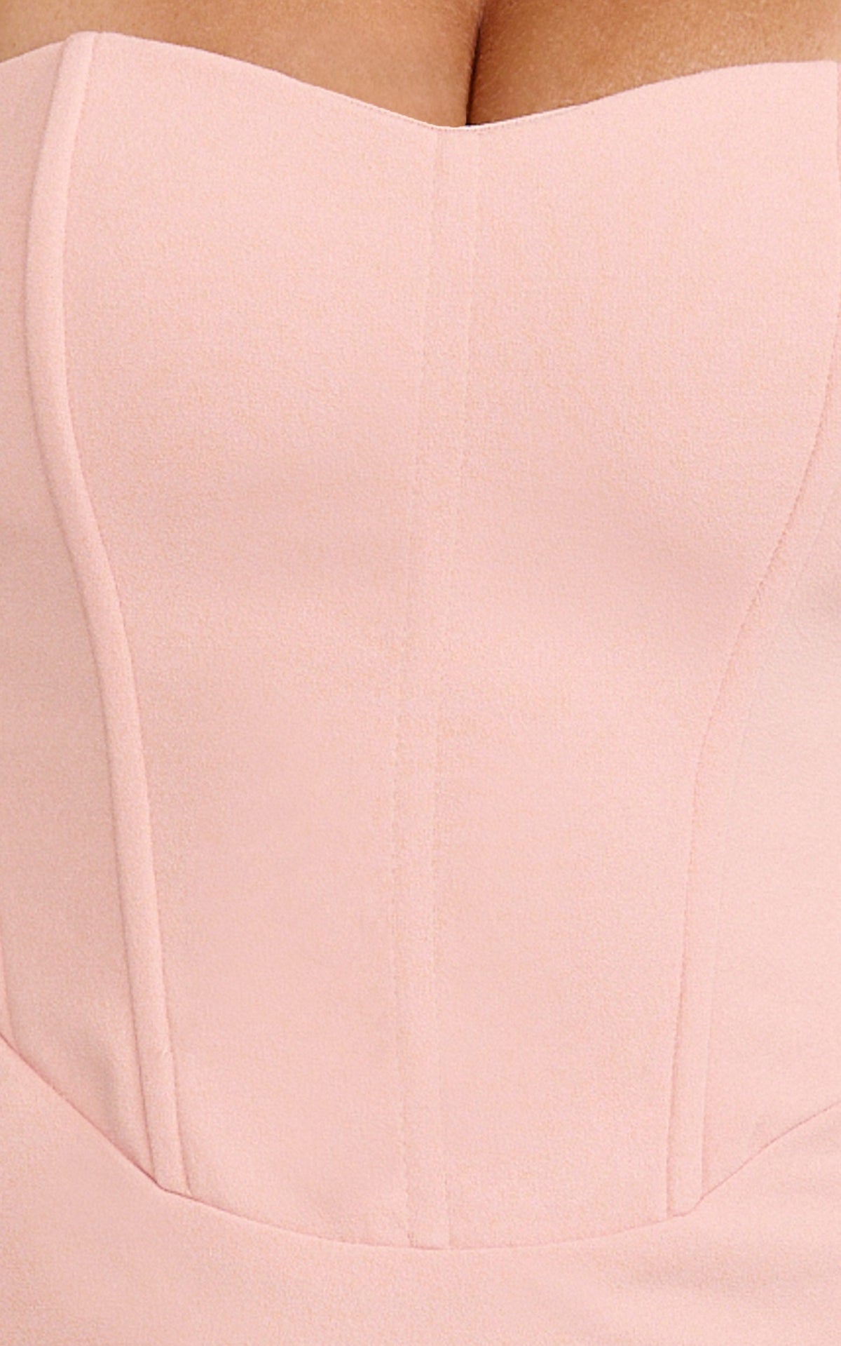 Karina Maxi Dress - Off Shoulder Corset Bodice Lace Up Back Dress in Pink