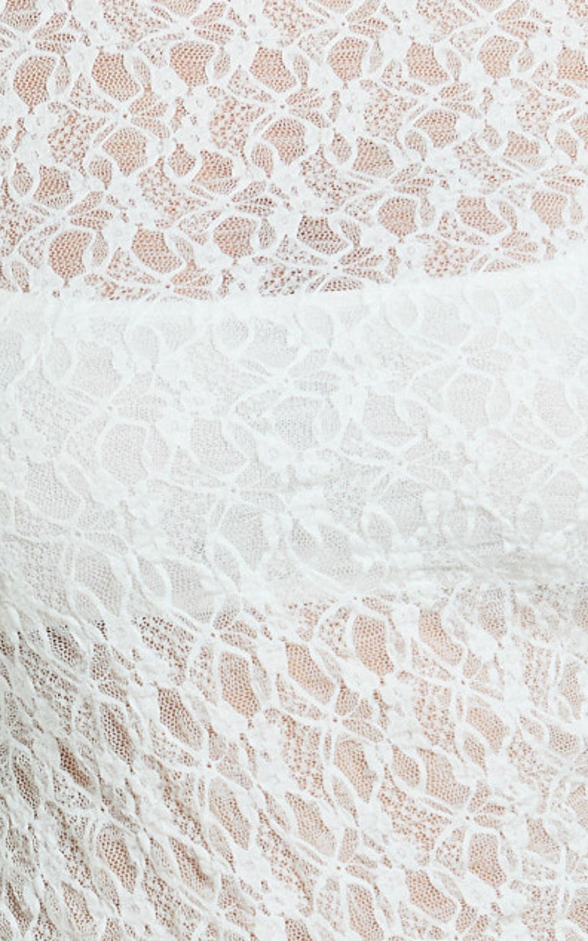 Karlene Top - Stretch Lace Long Sleeve With Bandeau Top in Ivory