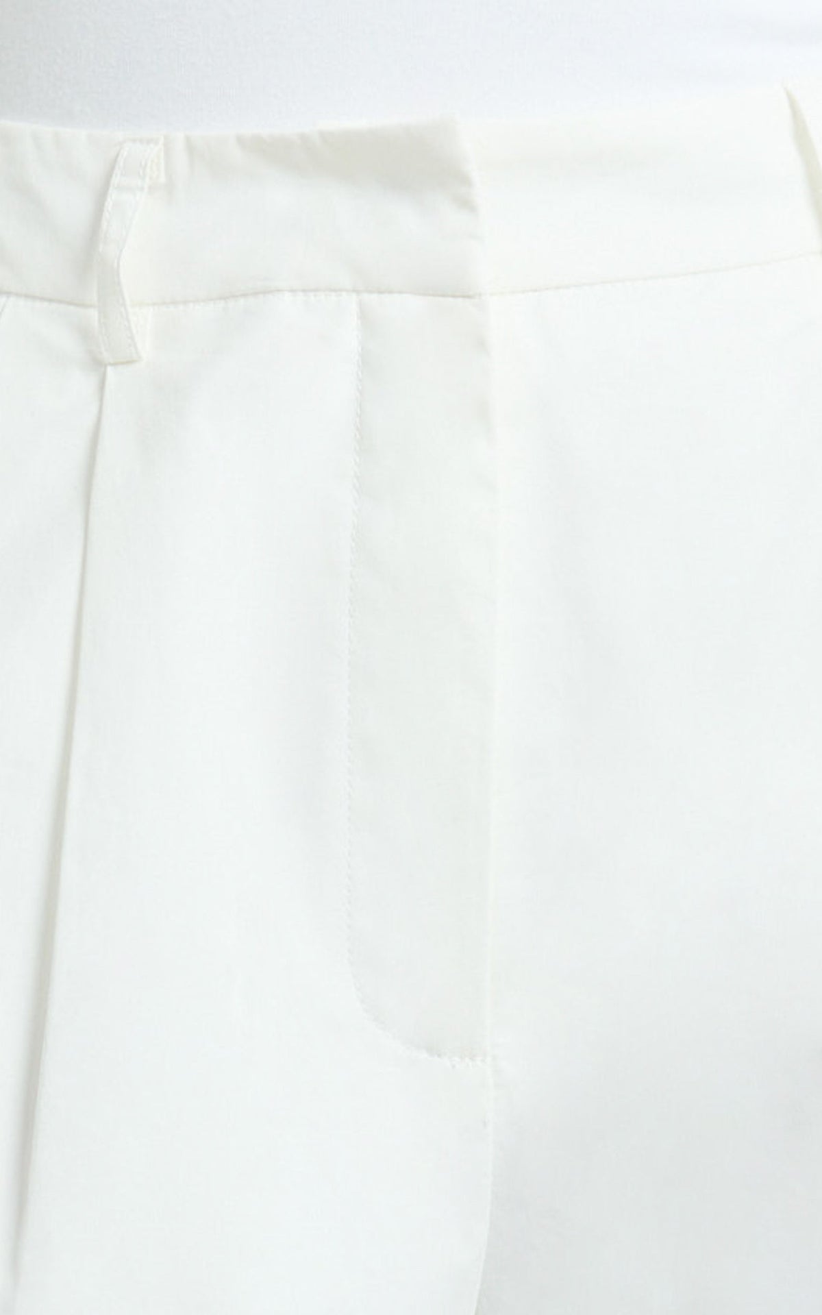 Khaimy Shorts - High Waisted Cuffed Shorts in White