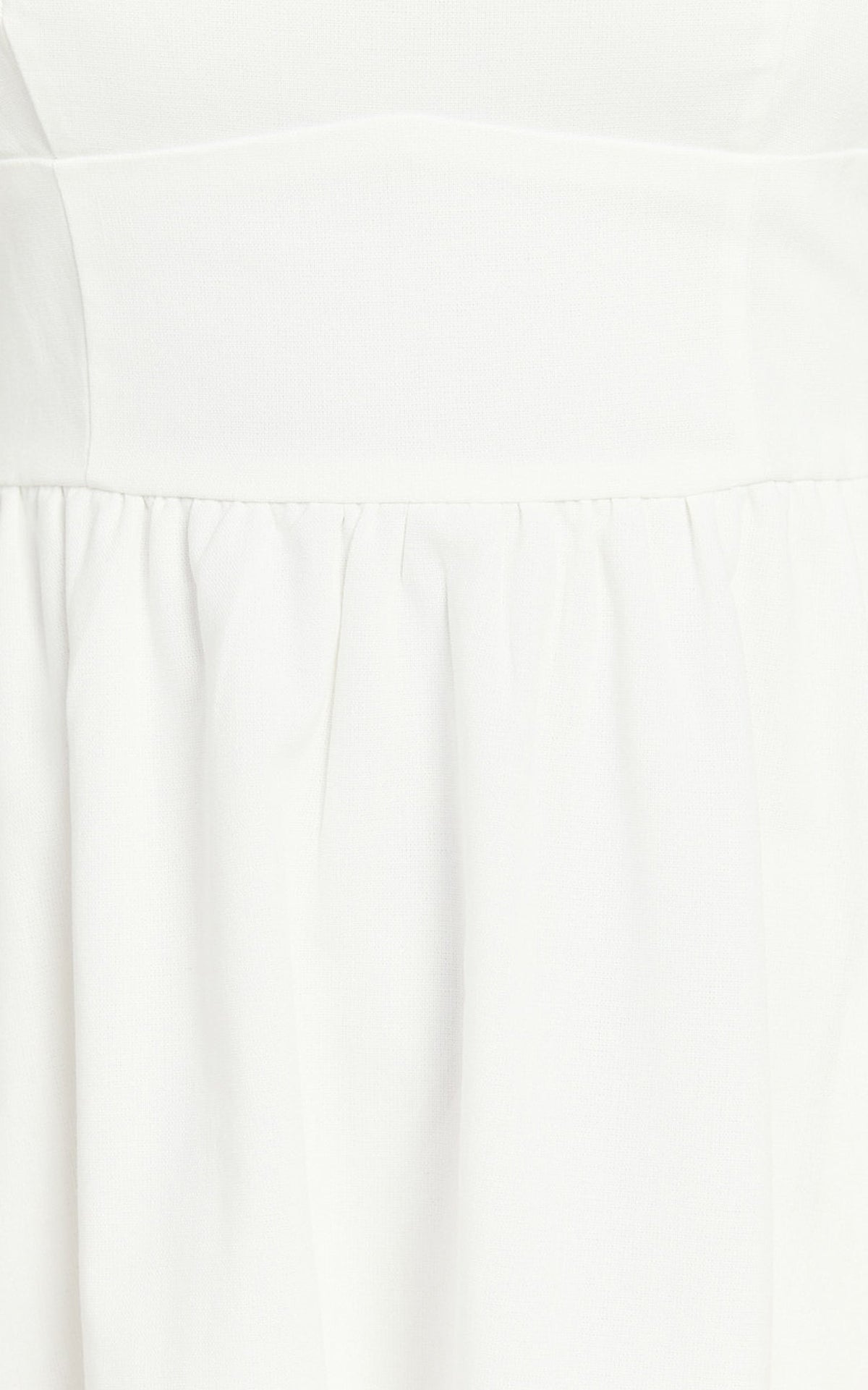 Khari Midi Dress - Linen Look Square A Line Dress in White