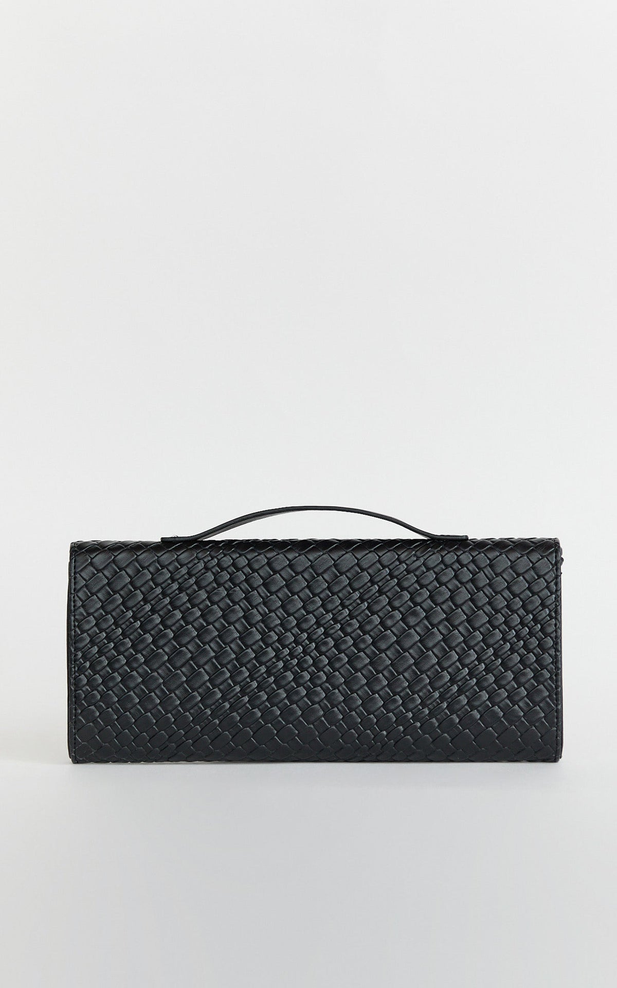 Krizza Bag - Woven Clutch Bag in Black