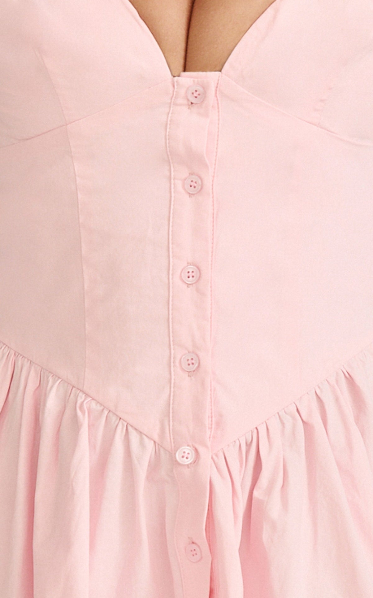 Lilac Mini Dress - Off Shoulder Fit & Flare Mini Dress in Pale Pink