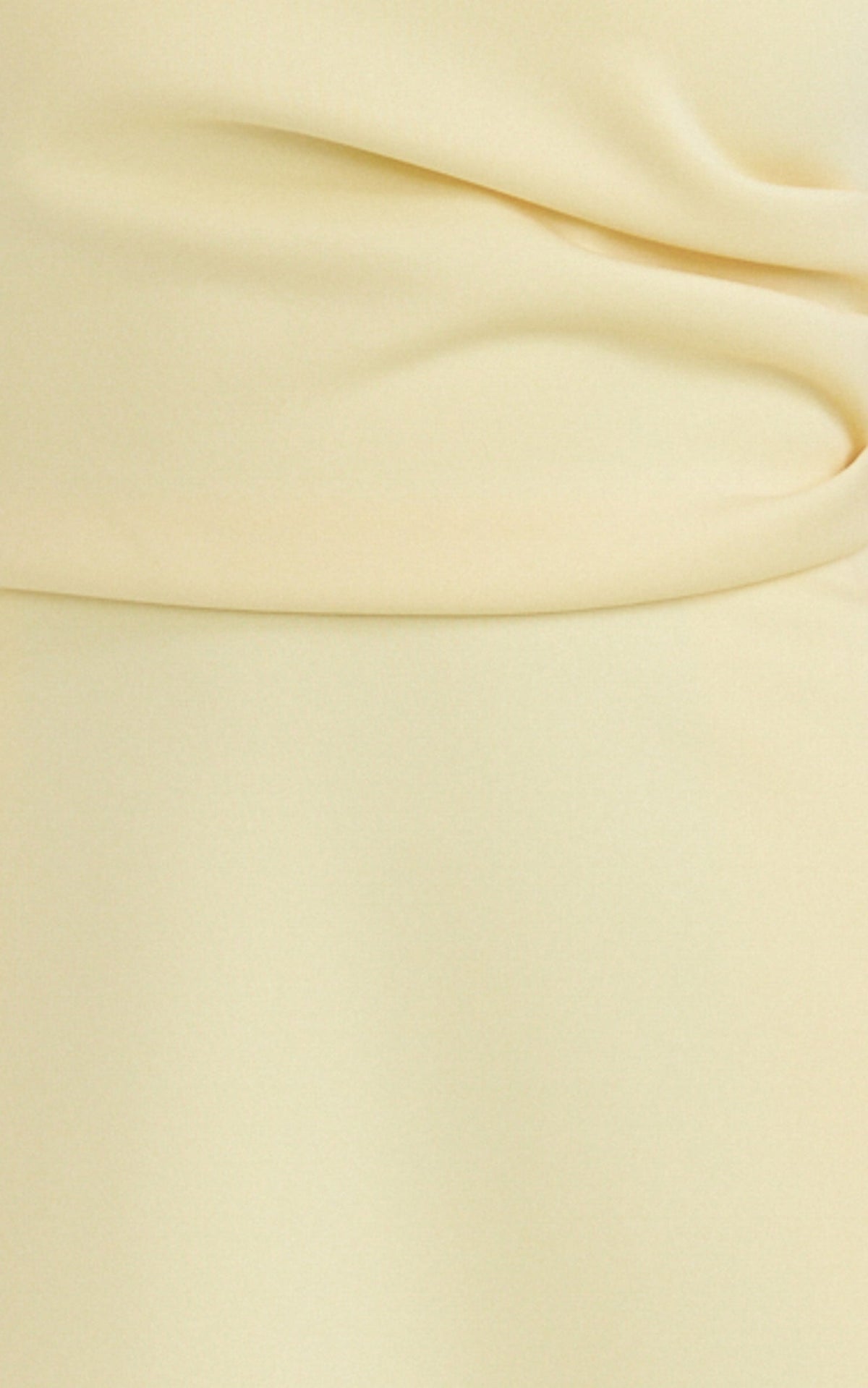 Macy Midi Dress - High Neck A Line Dress in Lemon