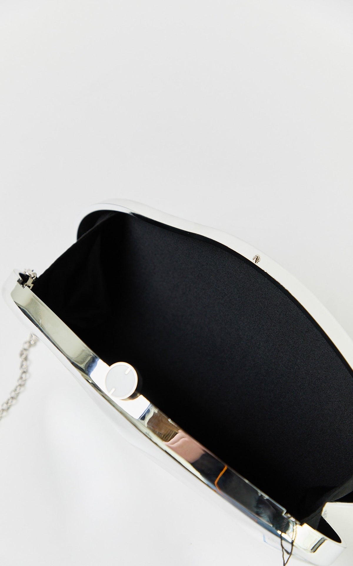 Mia Bag - Hammered Clutch Bag in Silver