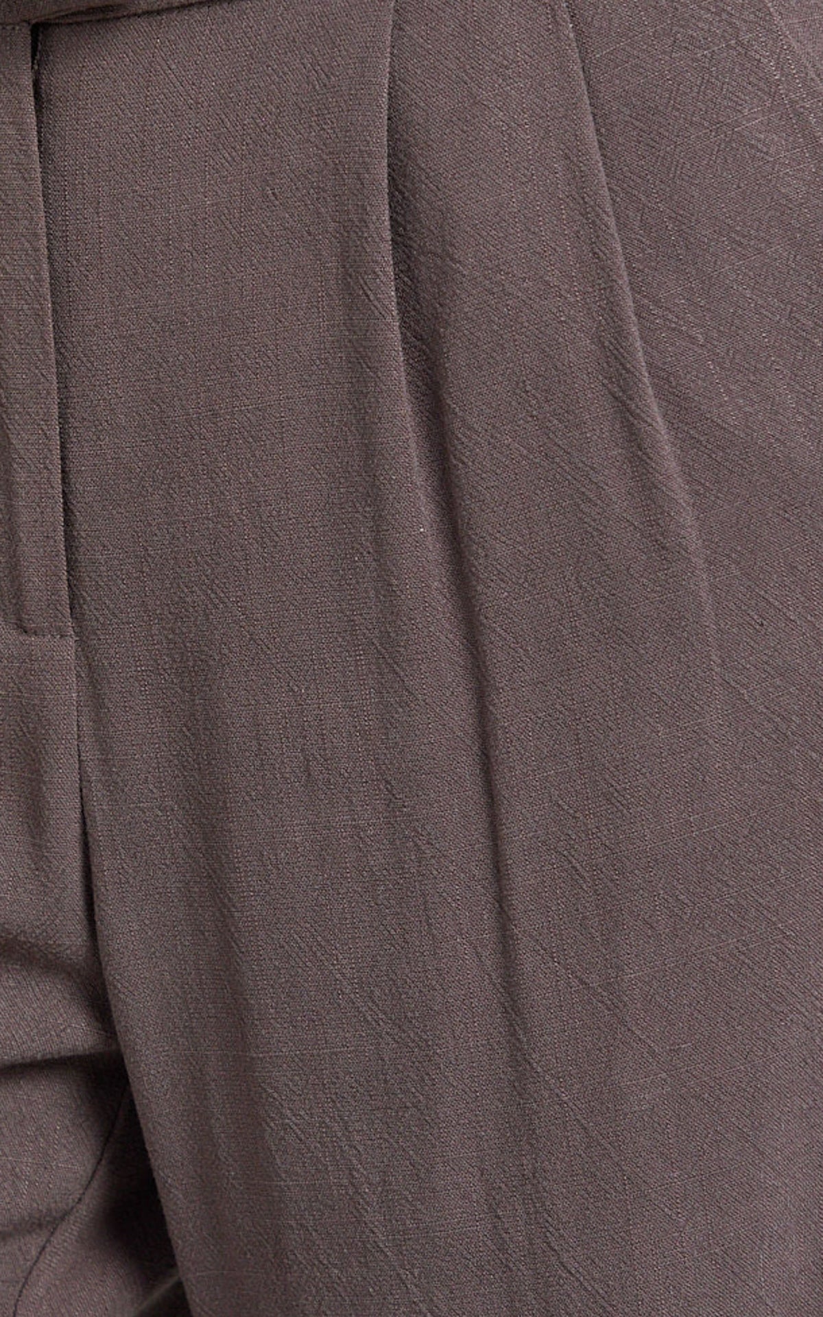 Norma Pants - High Waist Linen Blend Wide Leg Pants in Mushroom