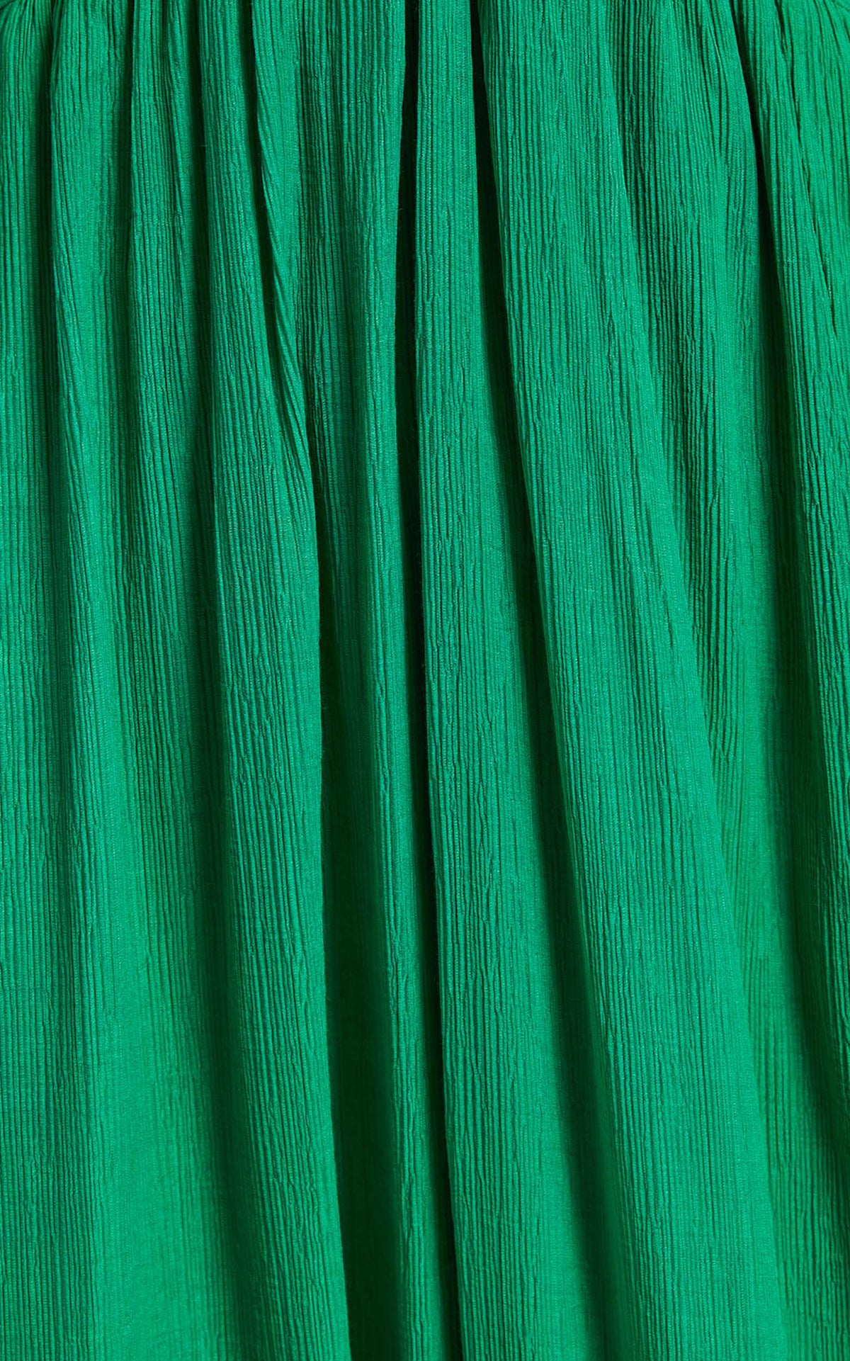 Paige Maxi Dress - Side Cut Out Balloon Sleeve Dress in Green