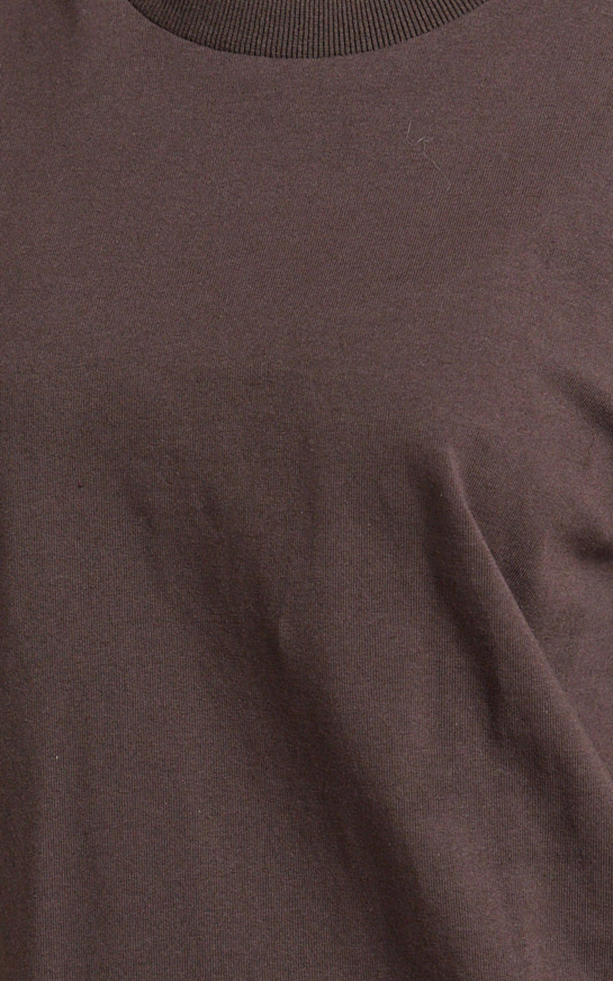 Prizza Top - Longline Boyfriend Tee Top in Chocolate