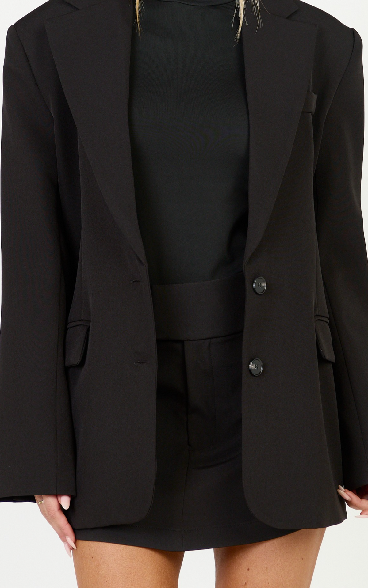 Rosalie Jacket - Single Breasted Oversized Blazer in Black