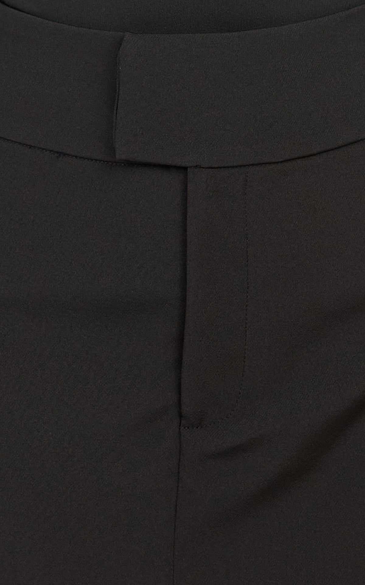 Rosalie Mini Skirt - Mid Rise Tailored Skirt in Black